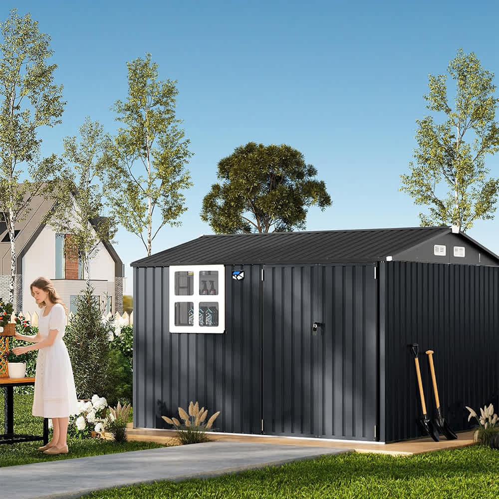 Qeetex SUN-PPG-3385Z4P5 Metal-Storage-Buildings-Sheds - View #3