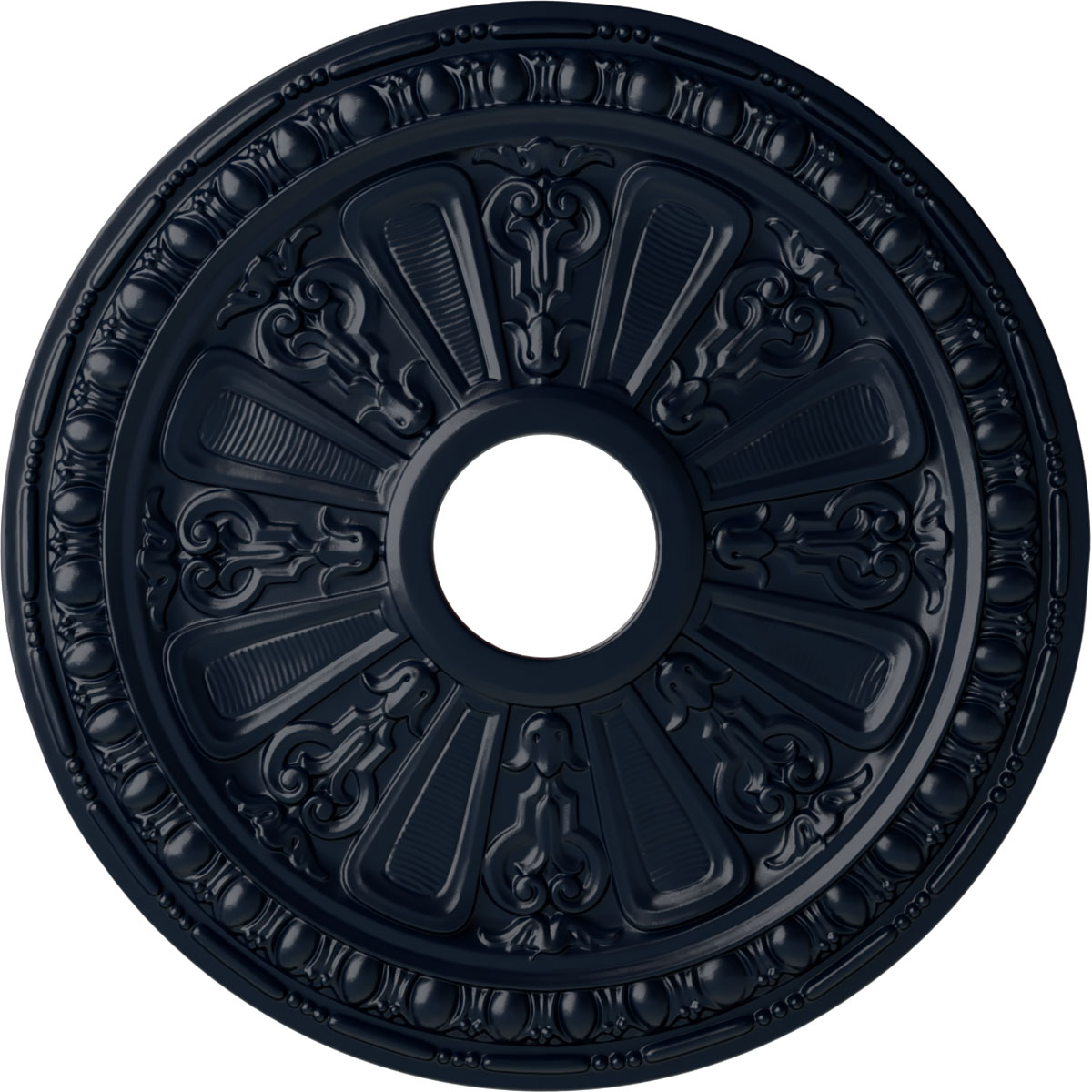 Ekena Millwork CM18RAMDF Raymond 18.125-in W x 18.125-in L Painted Midnight Dream Polyurethane Whole Ceiling Medallion