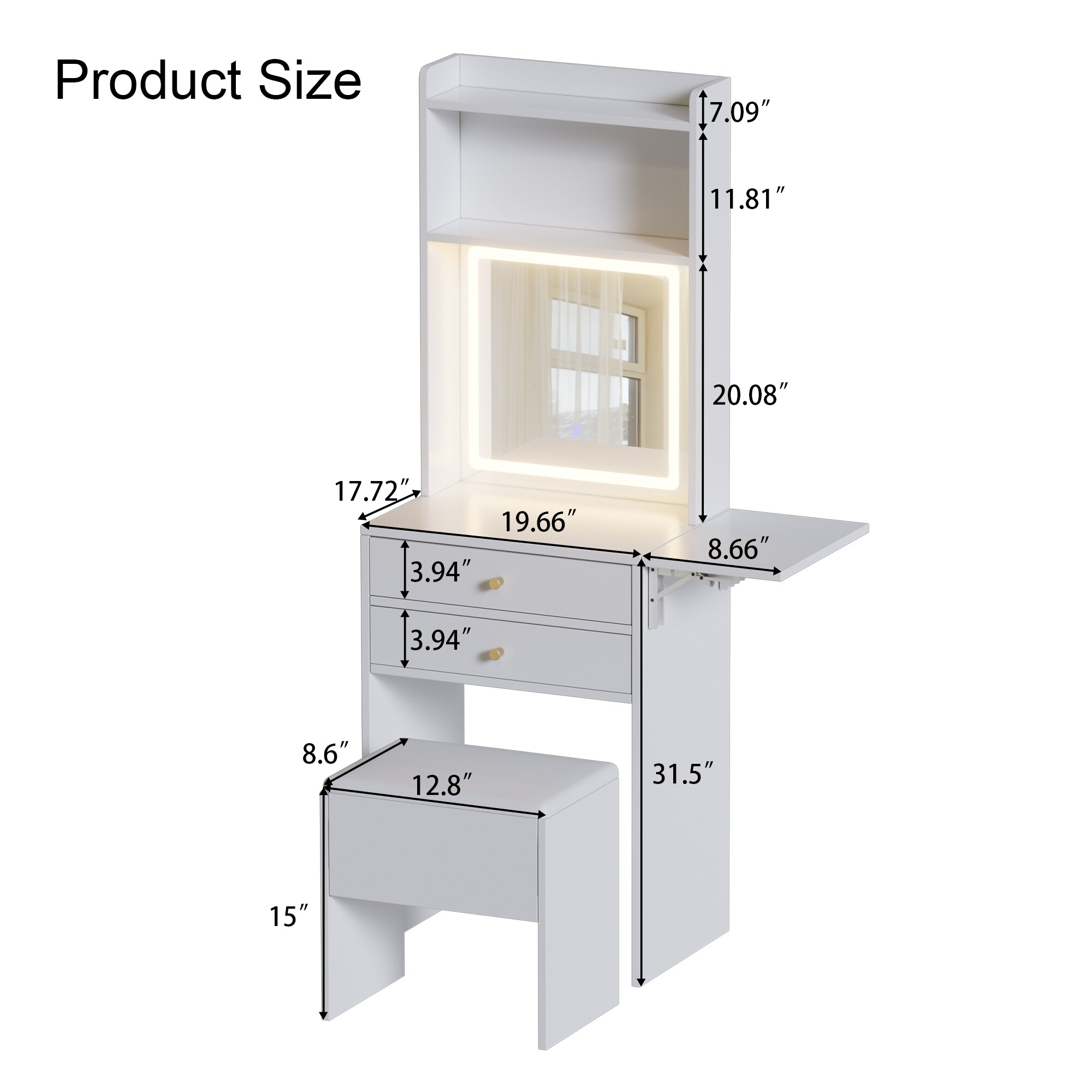 LOVMOR SF-M-W509P238990 Bedroom-Vanities - View #10