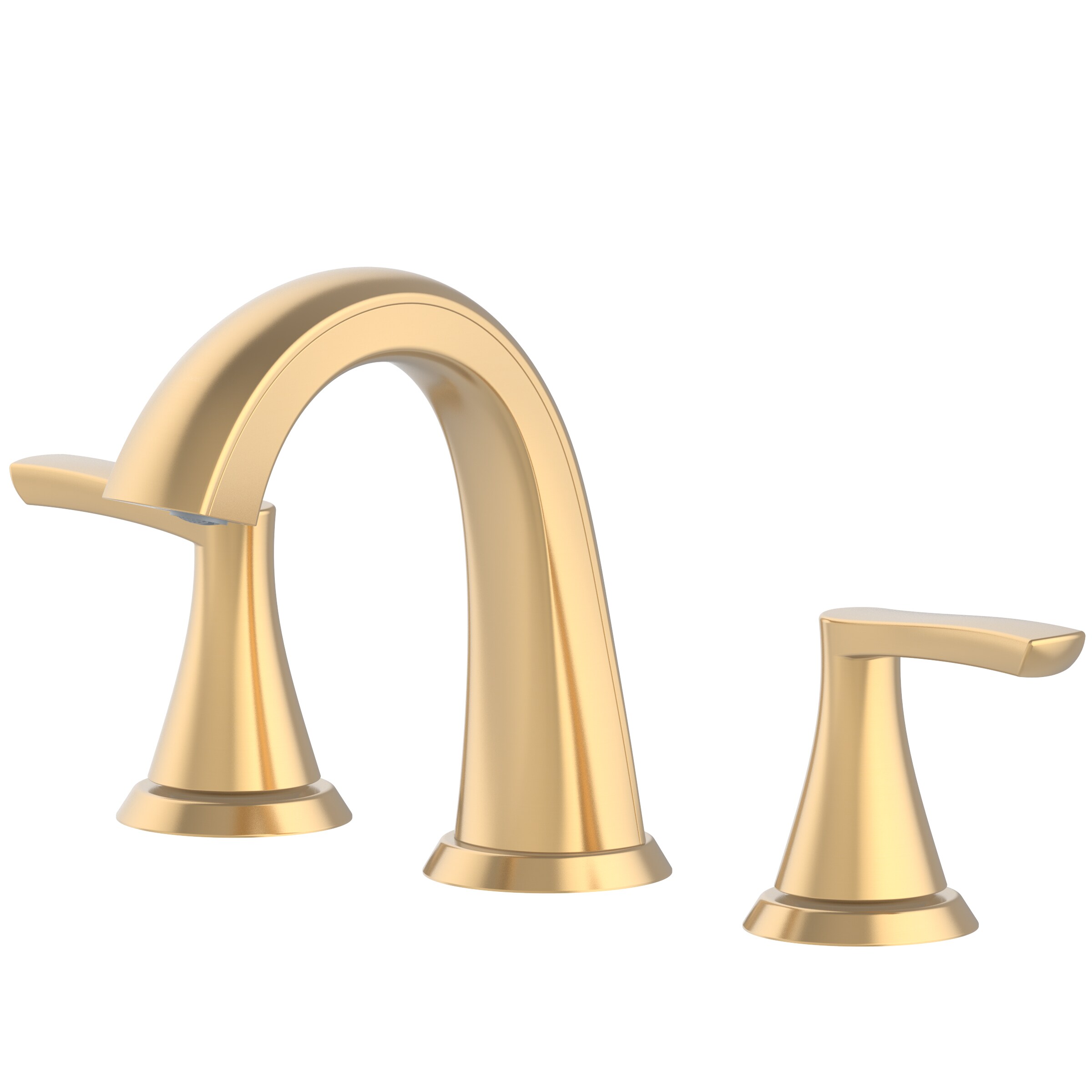 Project Source Brushed Gold Widespread 2-Handle WaterSense Bathroom ...