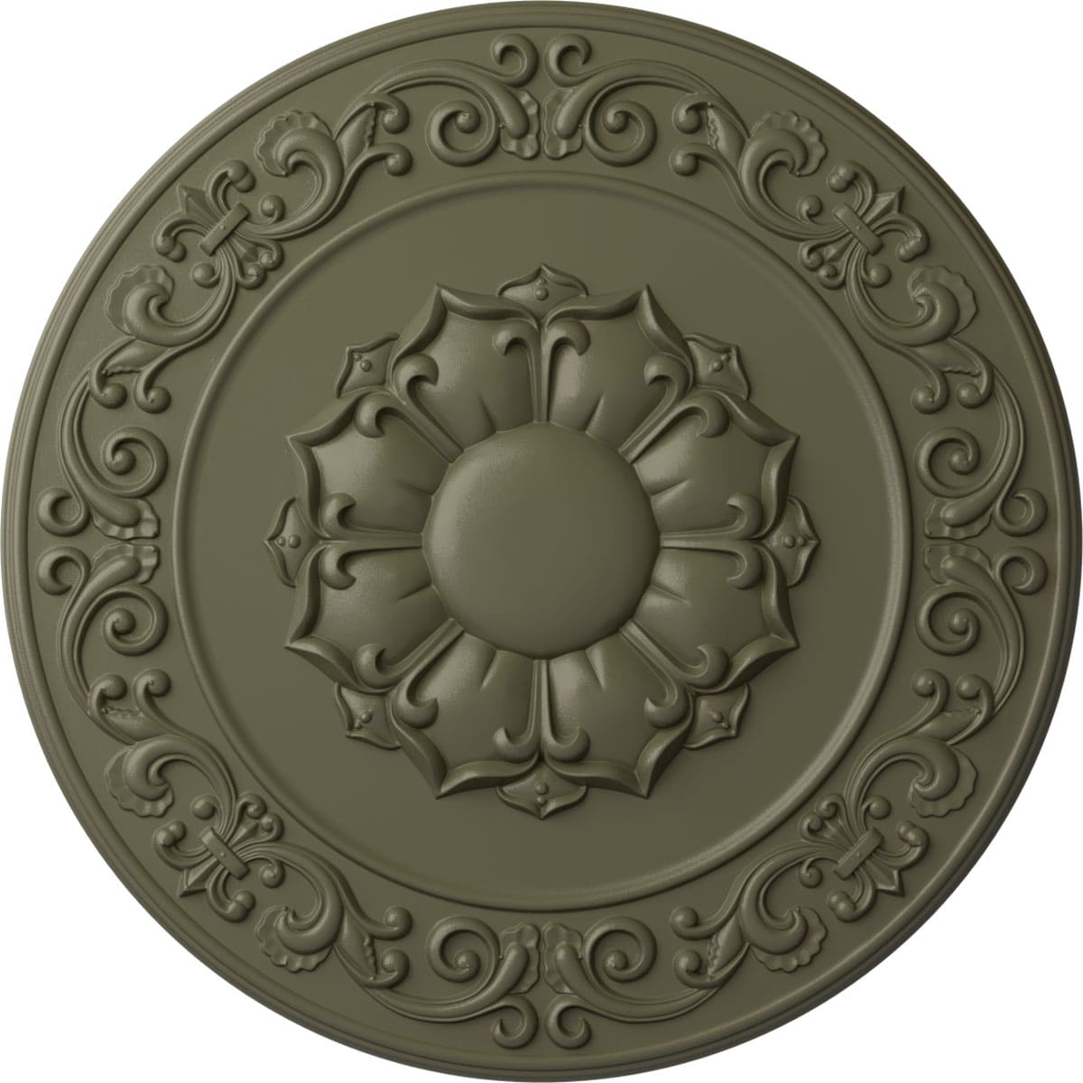 Ekena Millwork CM27SYSSF Sydney 27.75-in W x 27.75-in L Painted Spartan Stone Polyurethane Whole Ceiling Medallion
