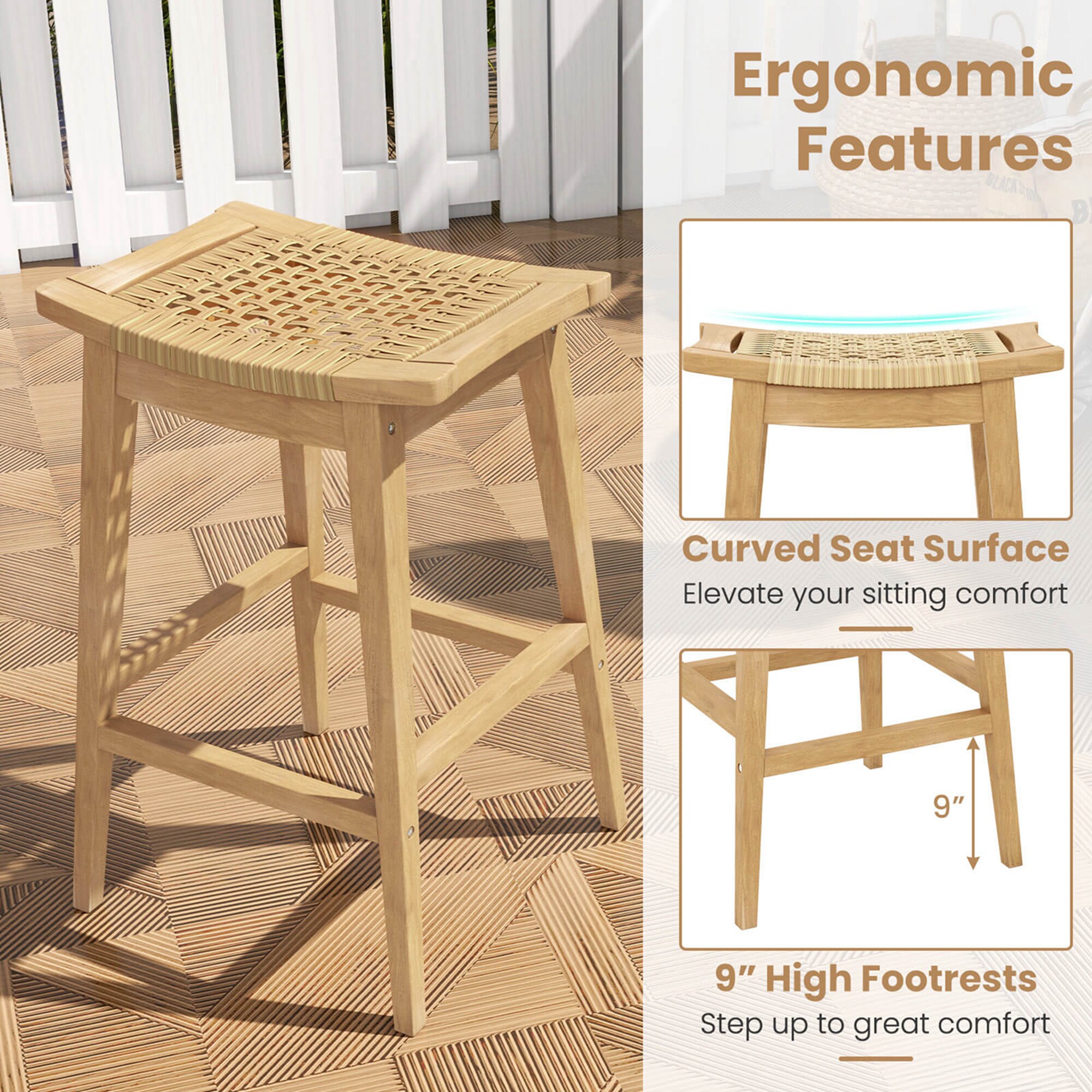 Costway HCST03773 stools - View #4