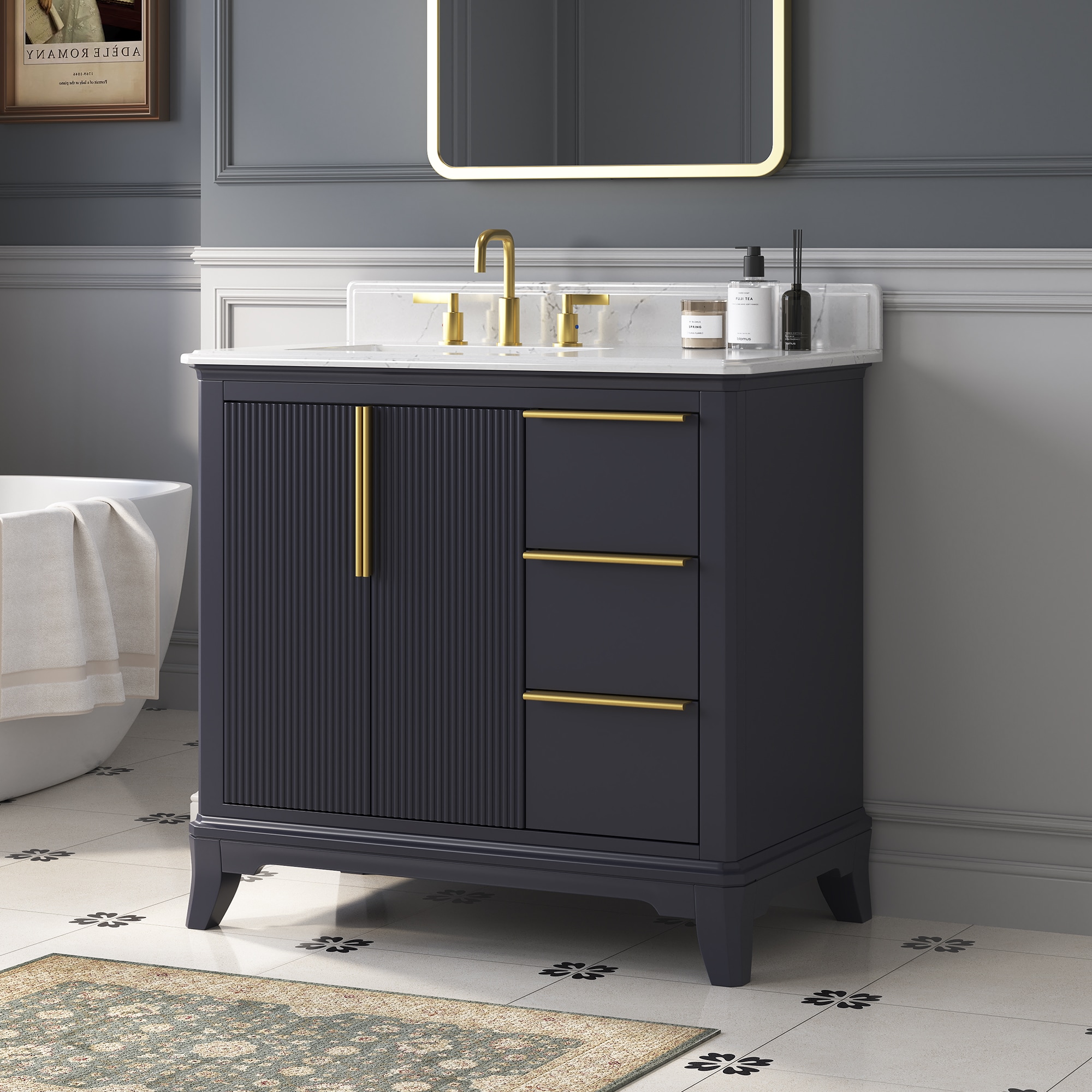 DELUXE LIVING V24022-36NB Bath-Vanity-Combo - View #6