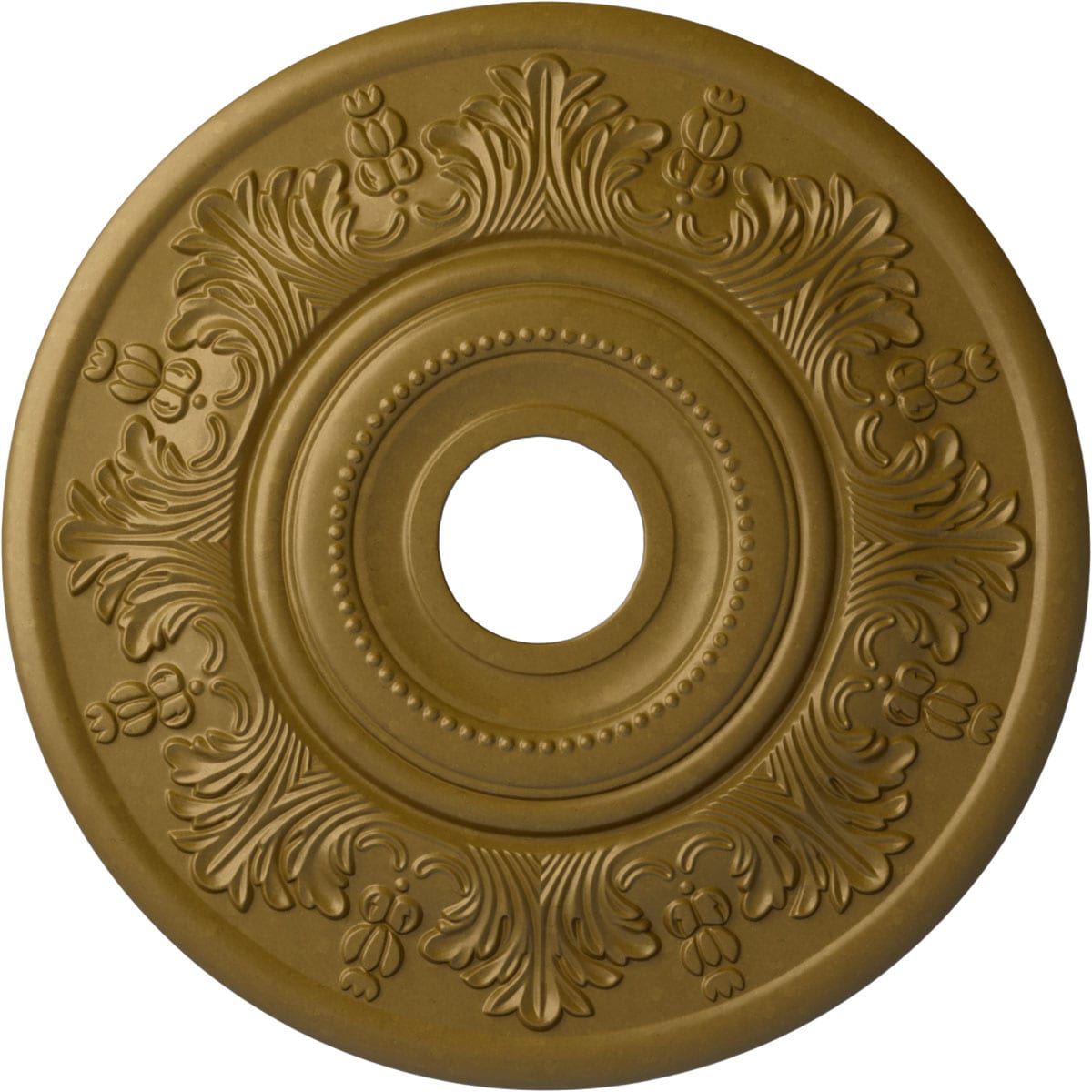 Ekena Millwork CM20VIGLS Vienna 20-in W x 20-in L Painted Gold Polyurethane Whole Ceiling Medallion