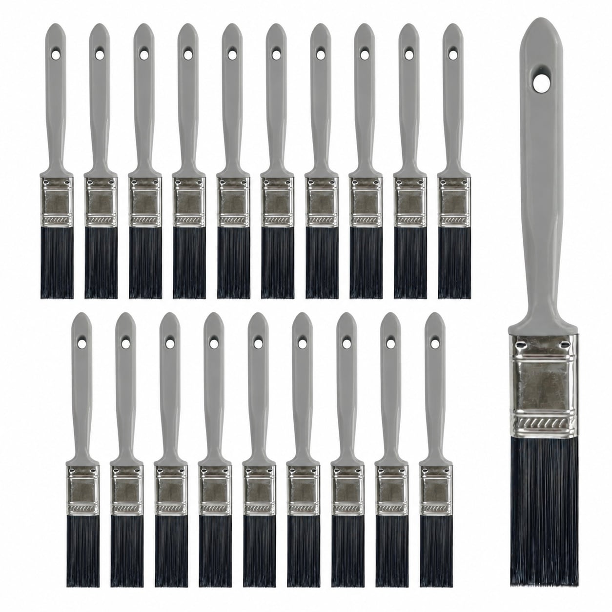 Oyezvary  10 Pack 3inch Paint Brushes Flat Stiff Bristles Plastic Handles for Walls Wood Stain Furniture Fences durable home and garden accessory