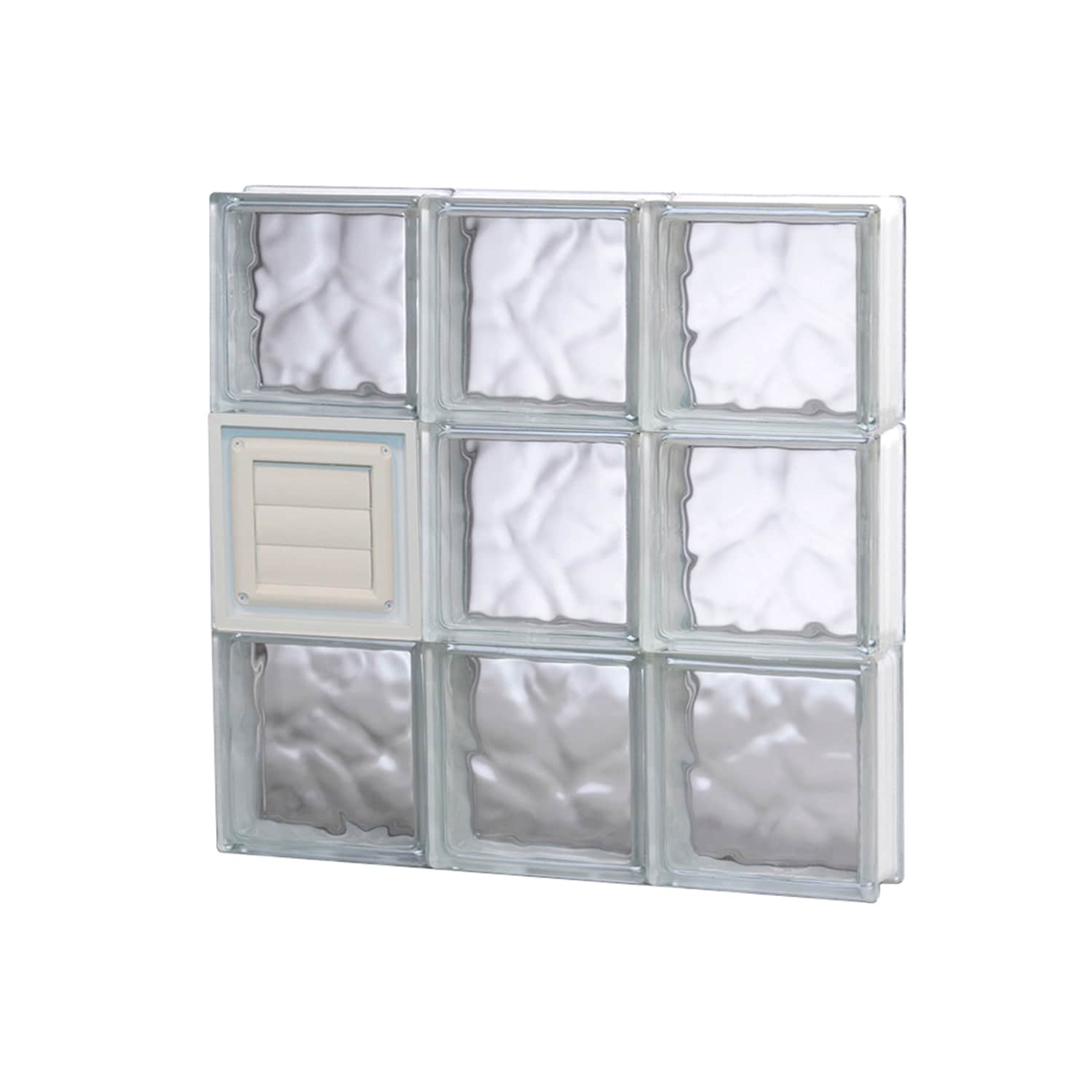 REDI2SET D1818DC Wavy Glass 17-1/4-in x 17-1/4-in Frameless Replacement Dryer vent Glass Block Window