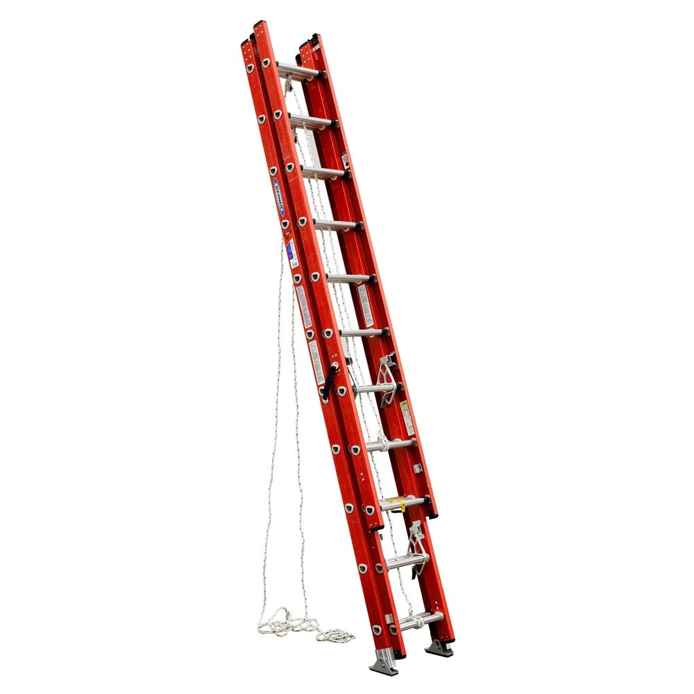 Graan Fragiel boog Werner D6200-3 Fiberglass 28-ft Type 1A- 300 lbs. Capacity Extension Ladder  in the Extension Ladders department at Lowes.com
