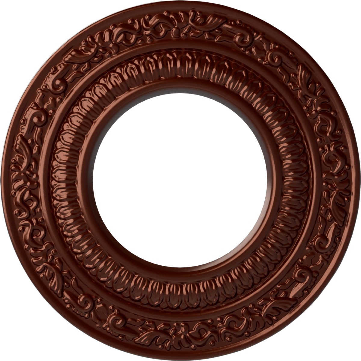 Ekena Millwork CM08ADACS Andrea 8.125-in W x 8.125-in L Painted Antique Copper Polyurethane Whole Ceiling Medallion