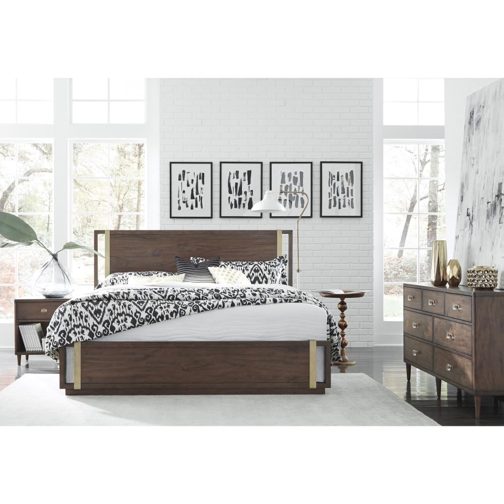 HomeFare DS-D198-202-1 Warm Brown Rubberwood Nightstand