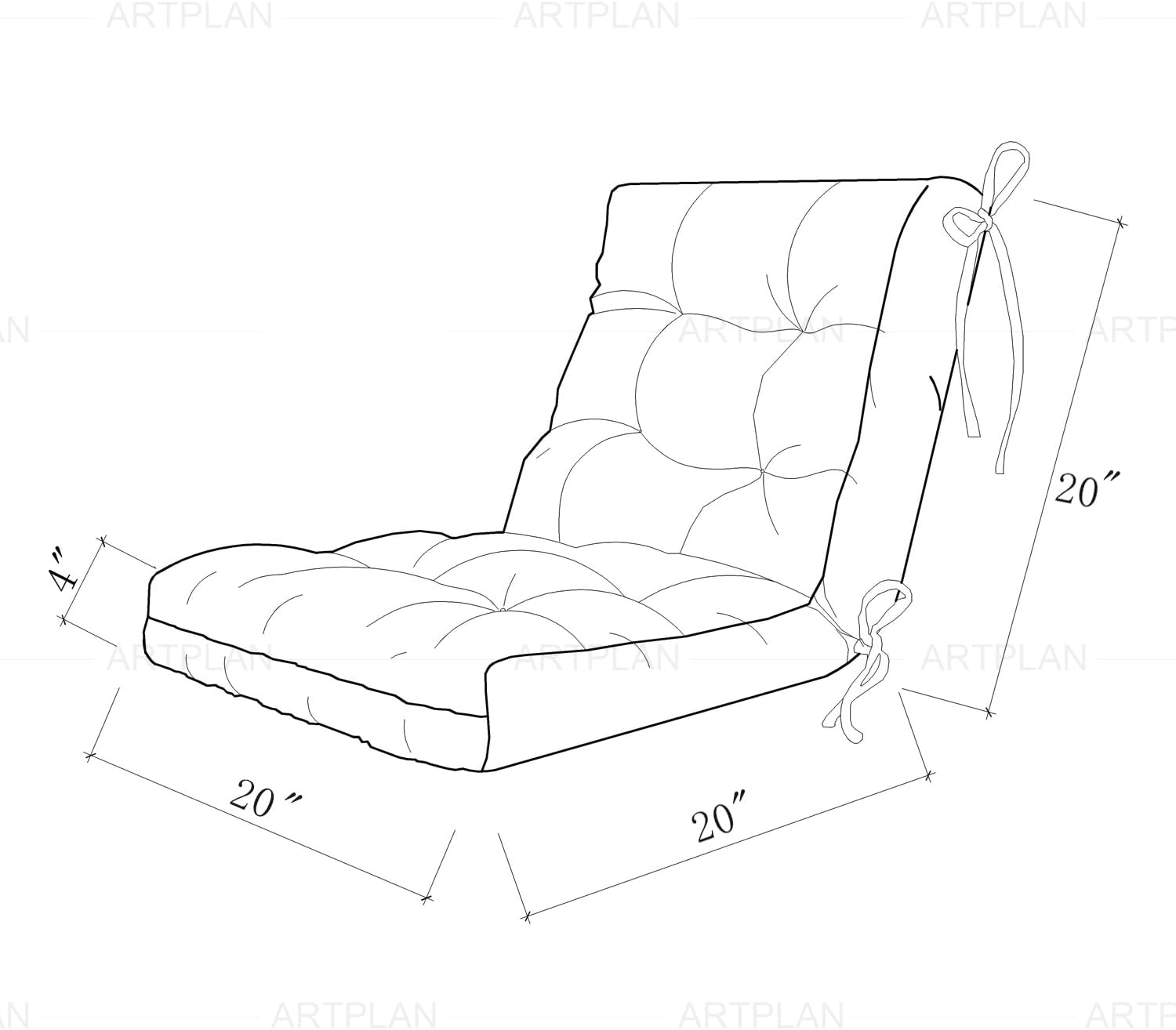 Artplan B0CQXL427G Patio-Furniture-Cushions - View #4