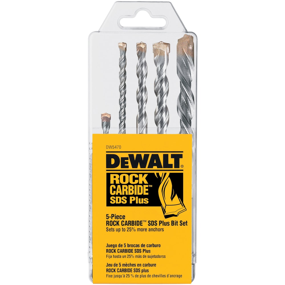 Three Dewalt 1/2" Rock Carbide Hammer Drill Bits 1/2"X6X4 DW5235 