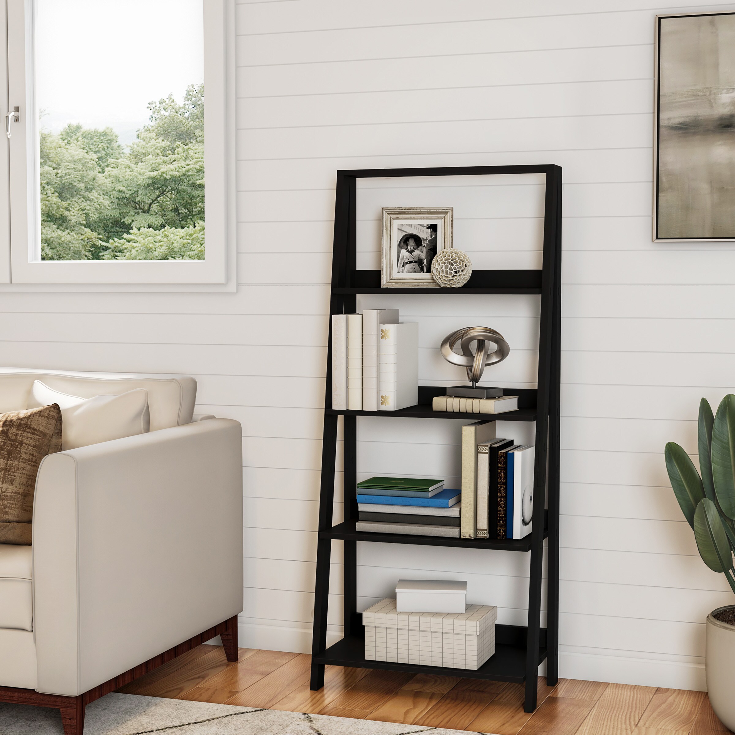 Lavish Home 80-SHF-5-BLK bookcases - View #5