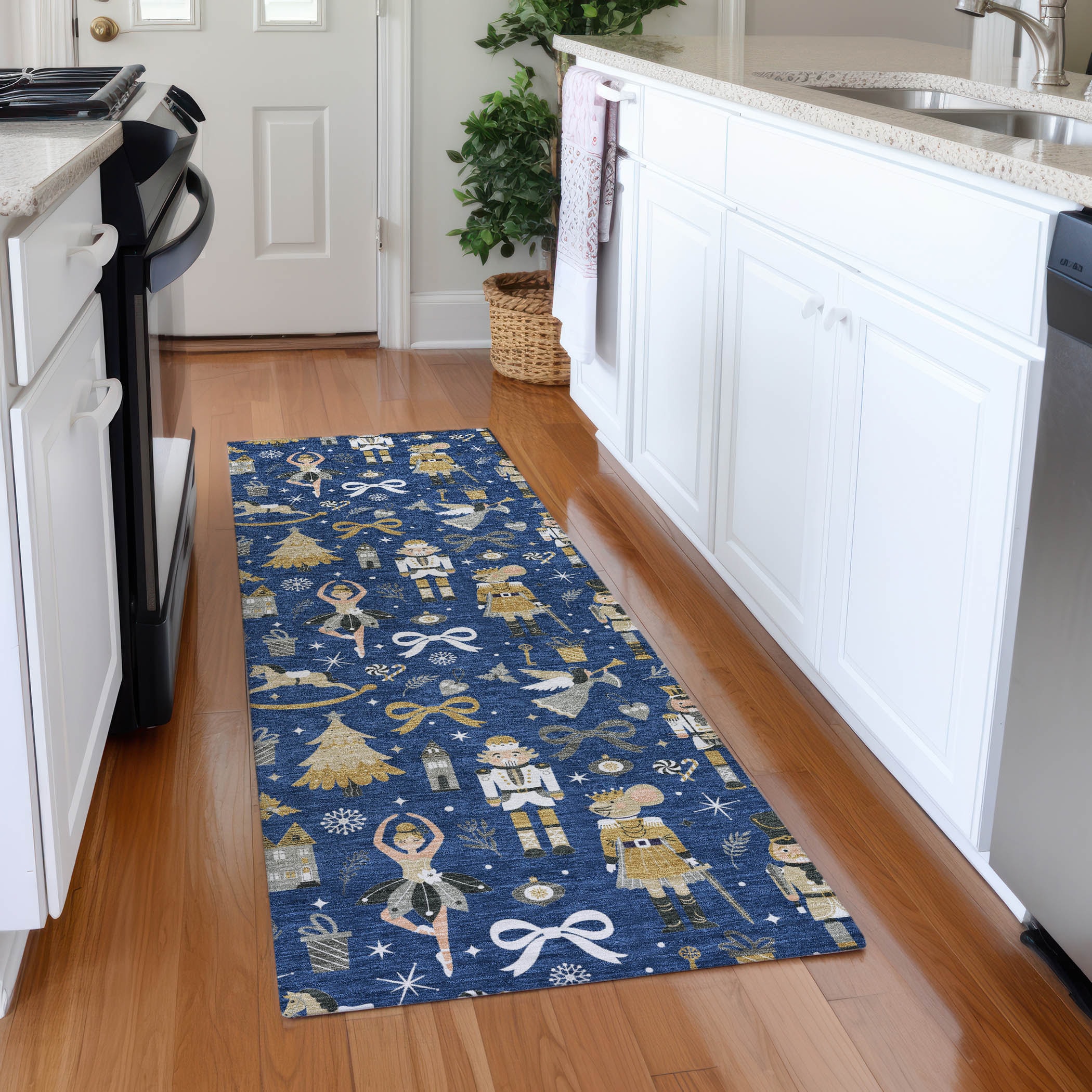 Addison Rugs ACN1827NA2X8 Chantille ACN1827NA 2 x 7 (ft) Loomed Polyester Navy Rectangular Indoor/Outdoor Machine washable Area rug