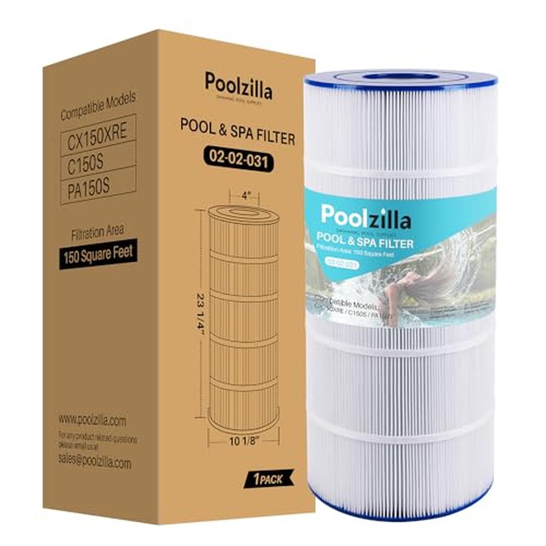 Poolzilla 02-02-031-1PK Replacement Pool Filter Cartridge Compatible with PA150S Hayward SwimClear C150S CX150XRE CS150E Unicel C 9441 Spa Daddy SD 01333   Filter Cartridge