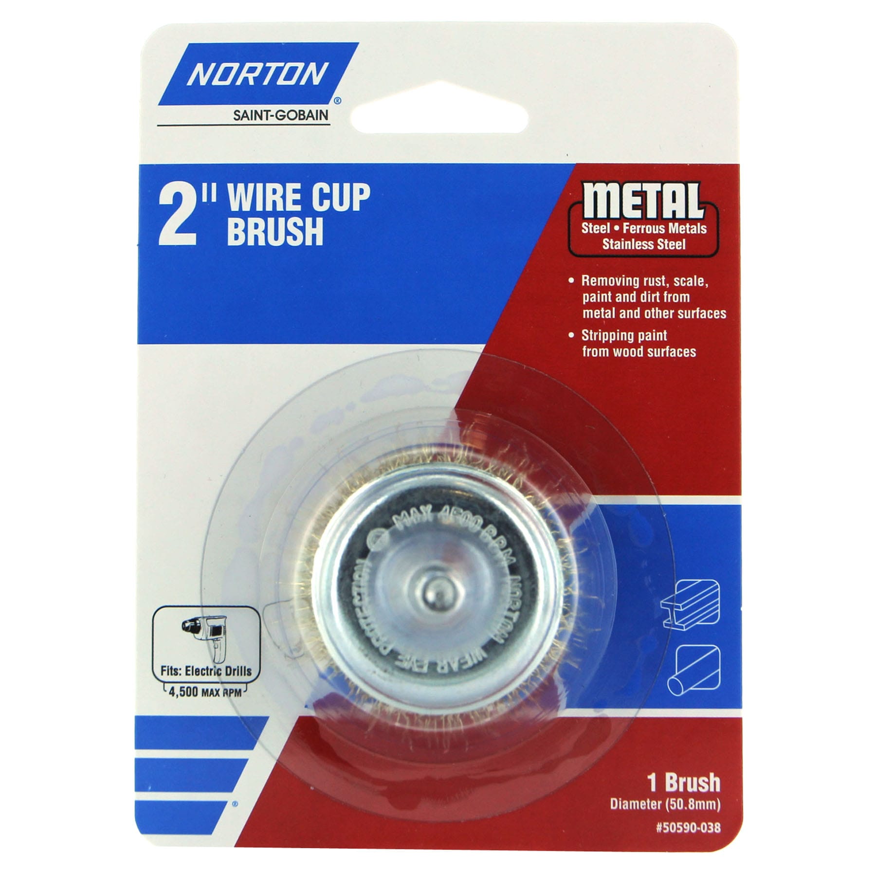 Norton Wire Cup Brush 3-in Coarse Wire Cup Brush Electric Drill in