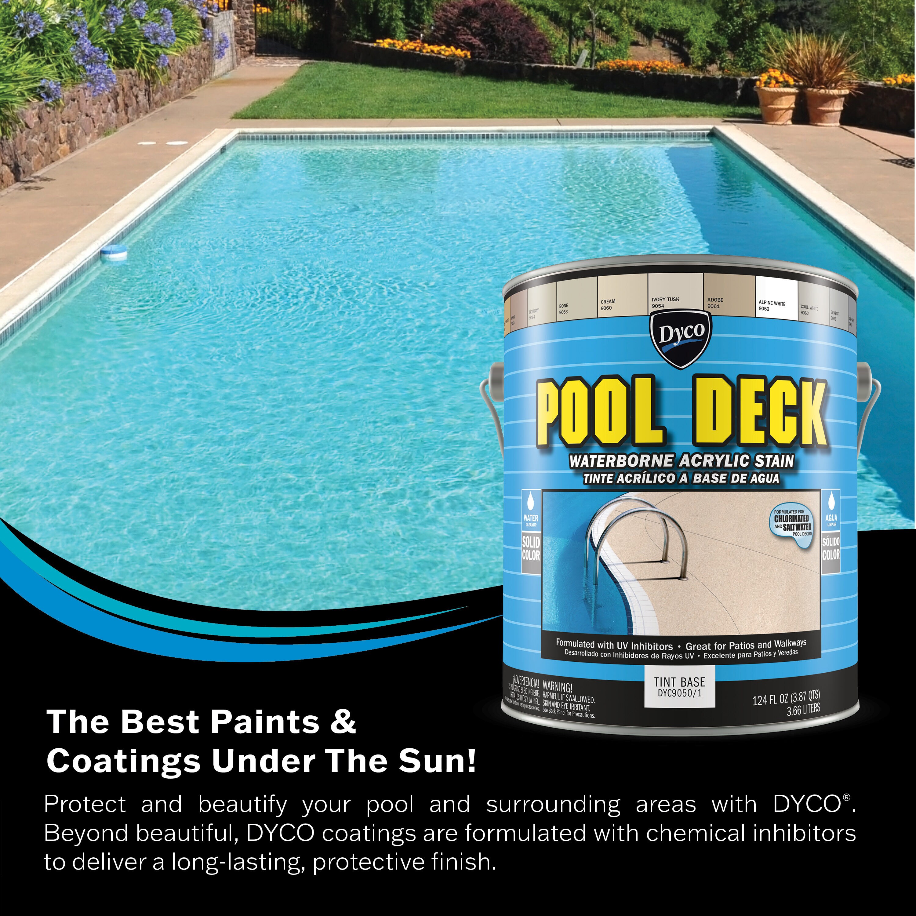 Dyco Paints Pool Deck Tintable Tint Base Solid Concrete Stain Ready-to ...