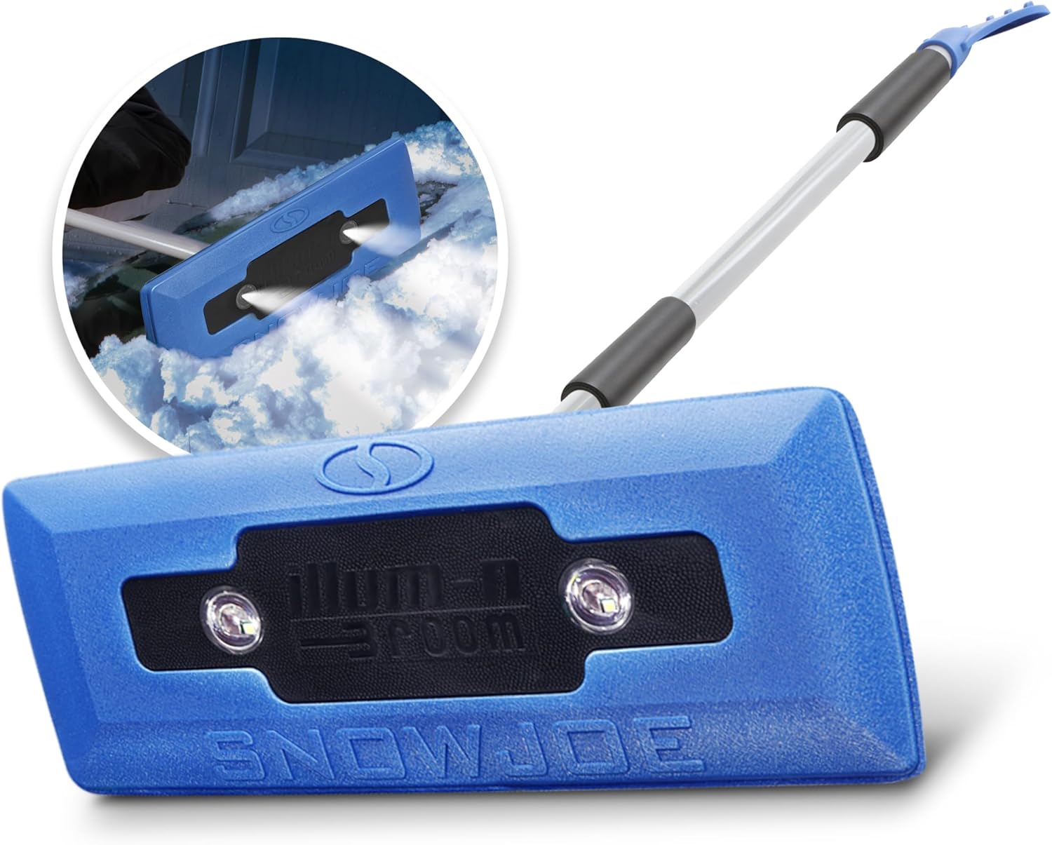Snow Joe SJBLZD-LED SJBLZD-LED LED Illum n Broom LED Lighted 4 in 1 Snow Broom and Ice Scraper