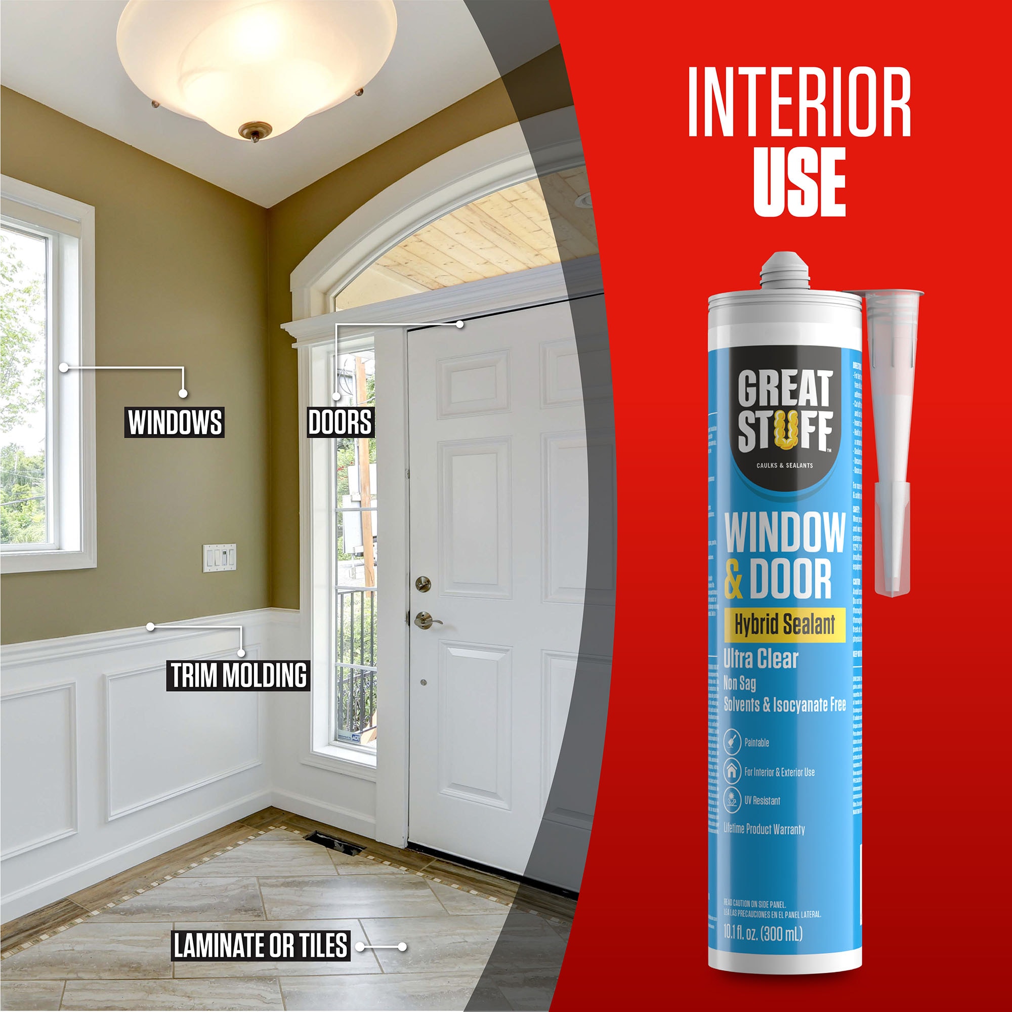 GREAT STUFF Window and Door Hybrid 10.1-oz Window and Door Gray ...