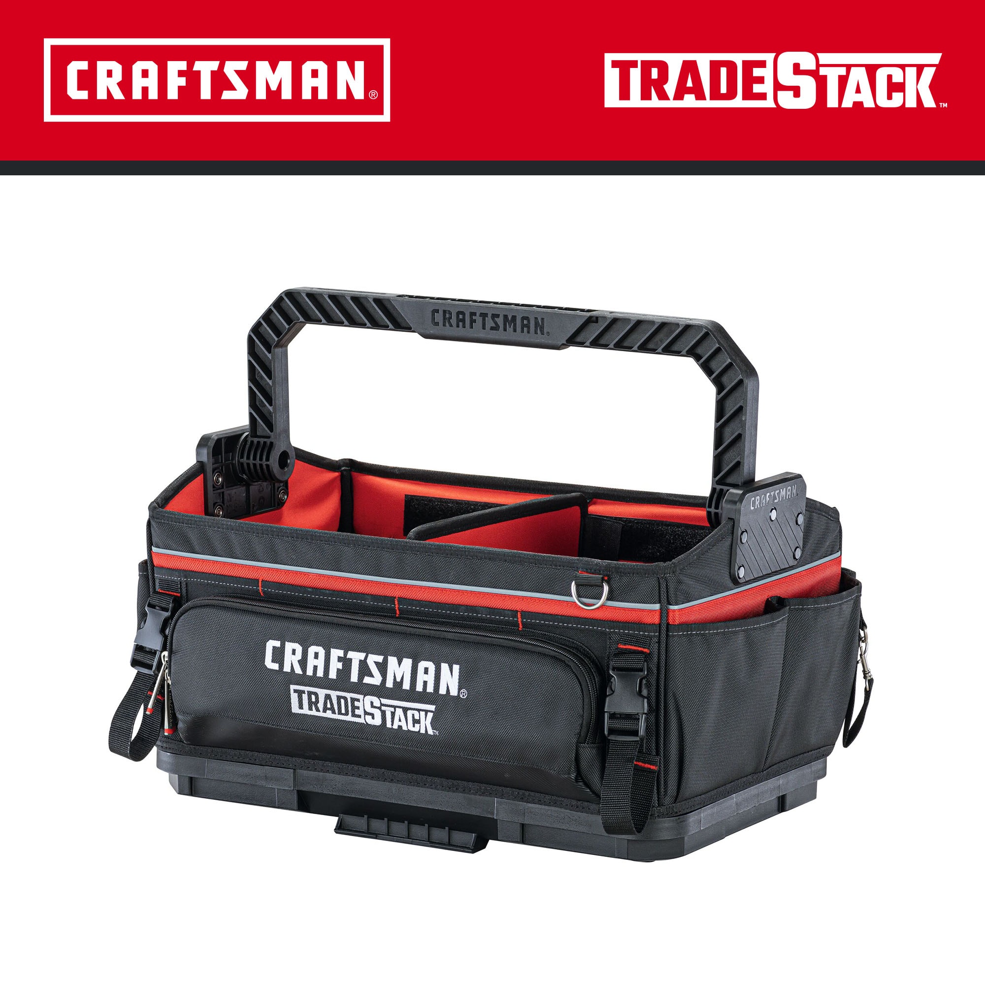 CRAFTSMAN TRADESTACK System Black/Red Polyester 22.375-in Zippered