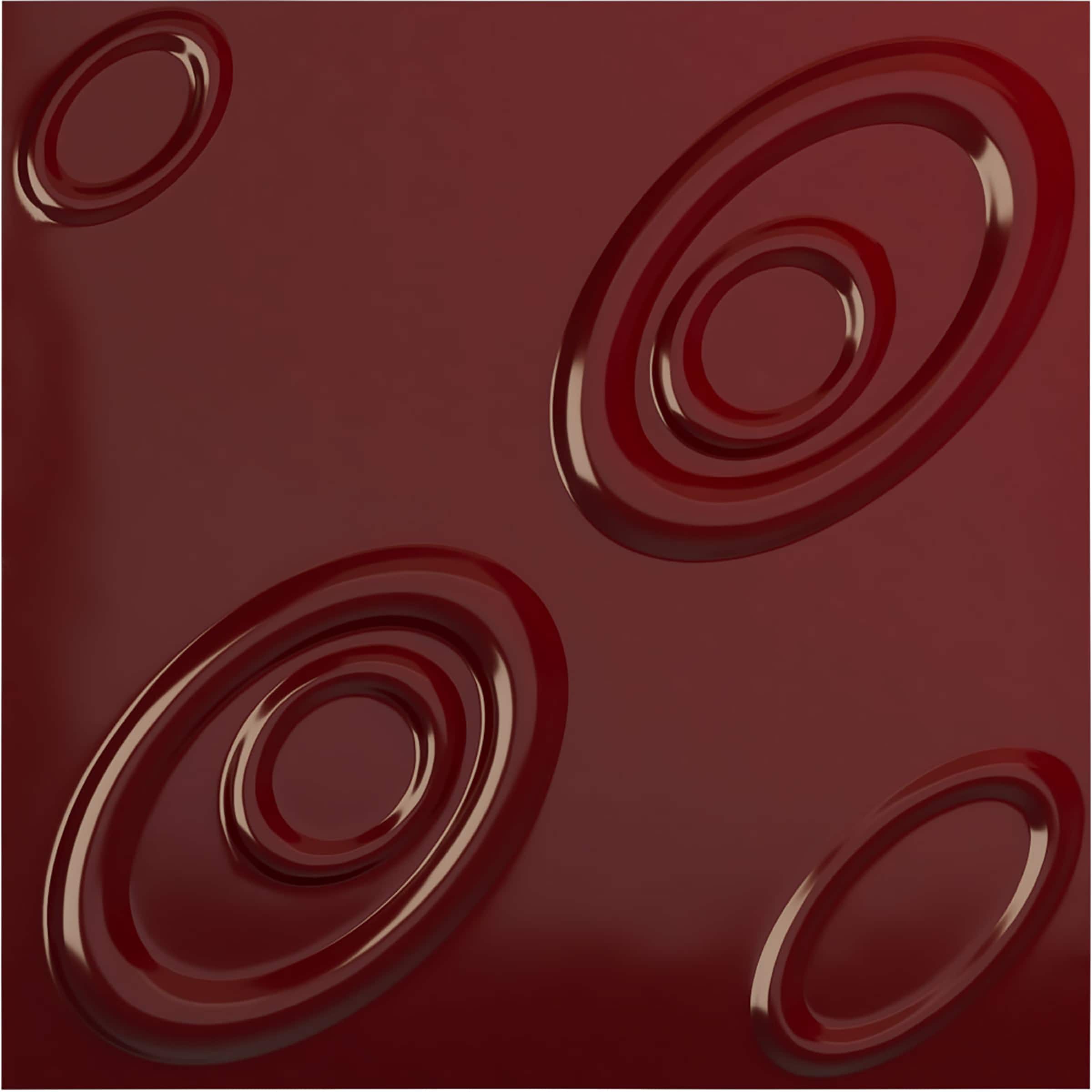 Ekena Millwork WP20X20MAHML-CASE-12 19-5/8-in x 19-5/8-in Embossed Paintable/Stainable Red PVC Wall Panel ( 12 -Pack, Covers