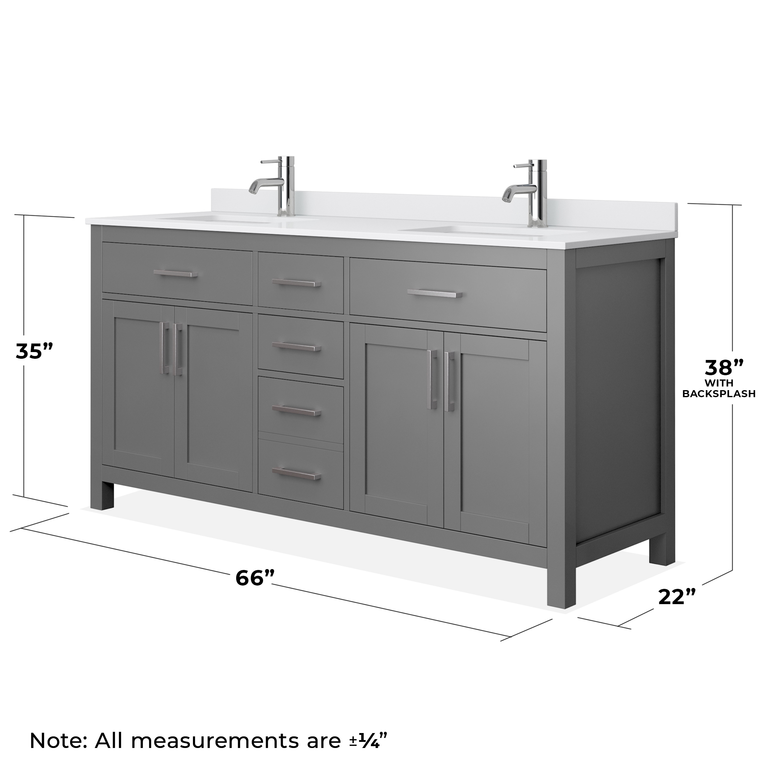 Wyndham Collection WCG242466DKGWCUNSMXX Bath-Vanity-Combo - View #5