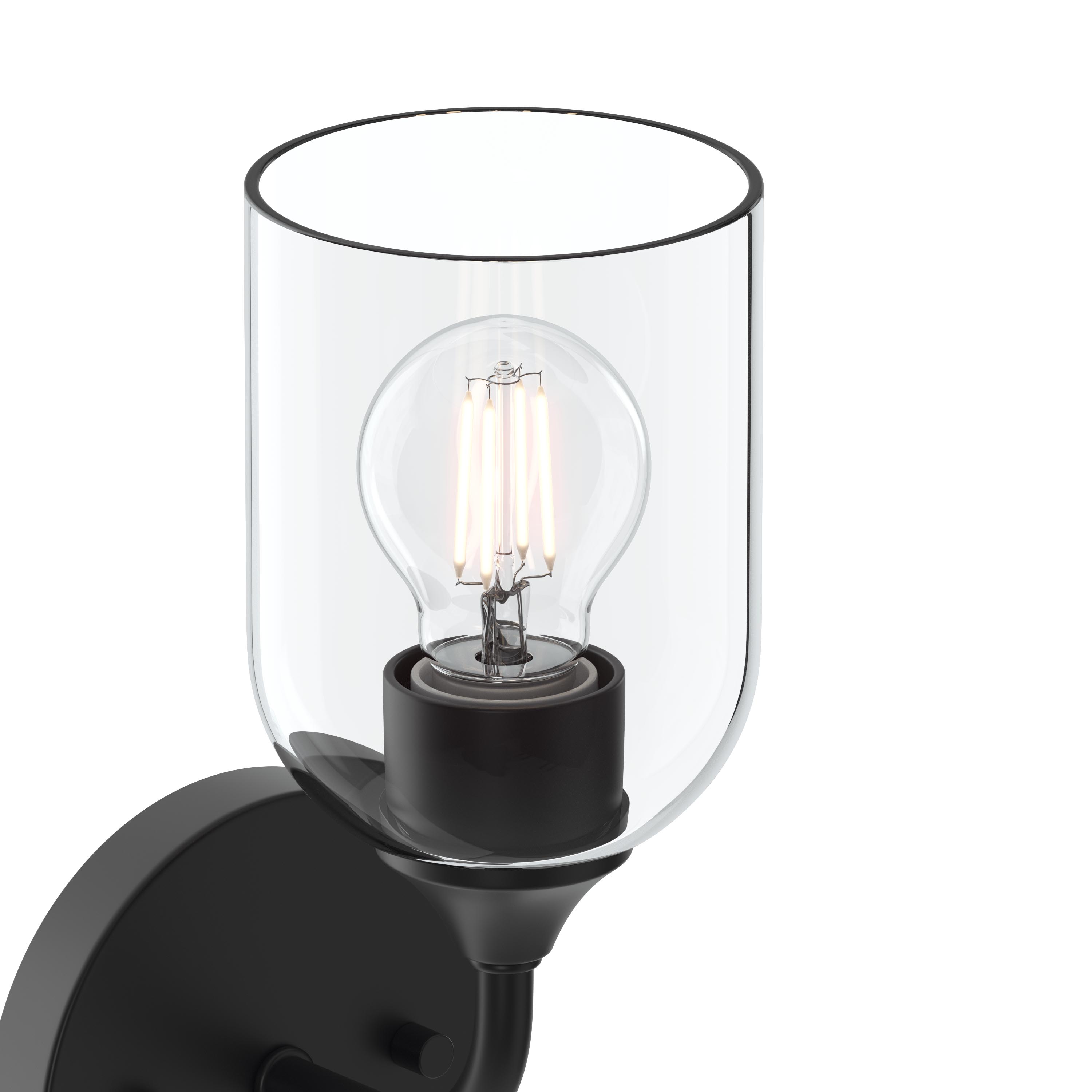 Progress Lighting Ilia 5.25-in 1 Light Matte Black Traditional Bathroom ...