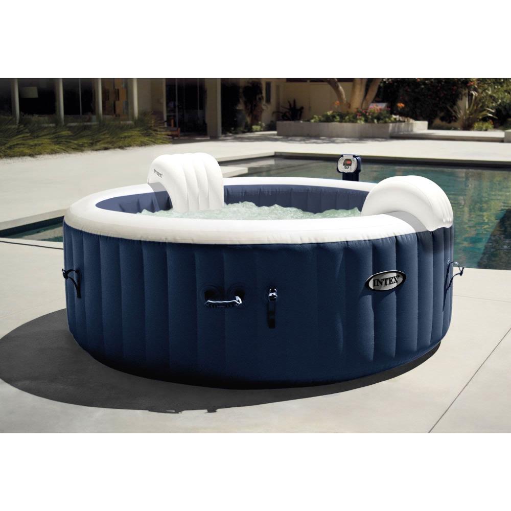 Intex Intex Pure Spa 4-Person Inflatable Hot Tub and Qualco 3 Month Spa ...