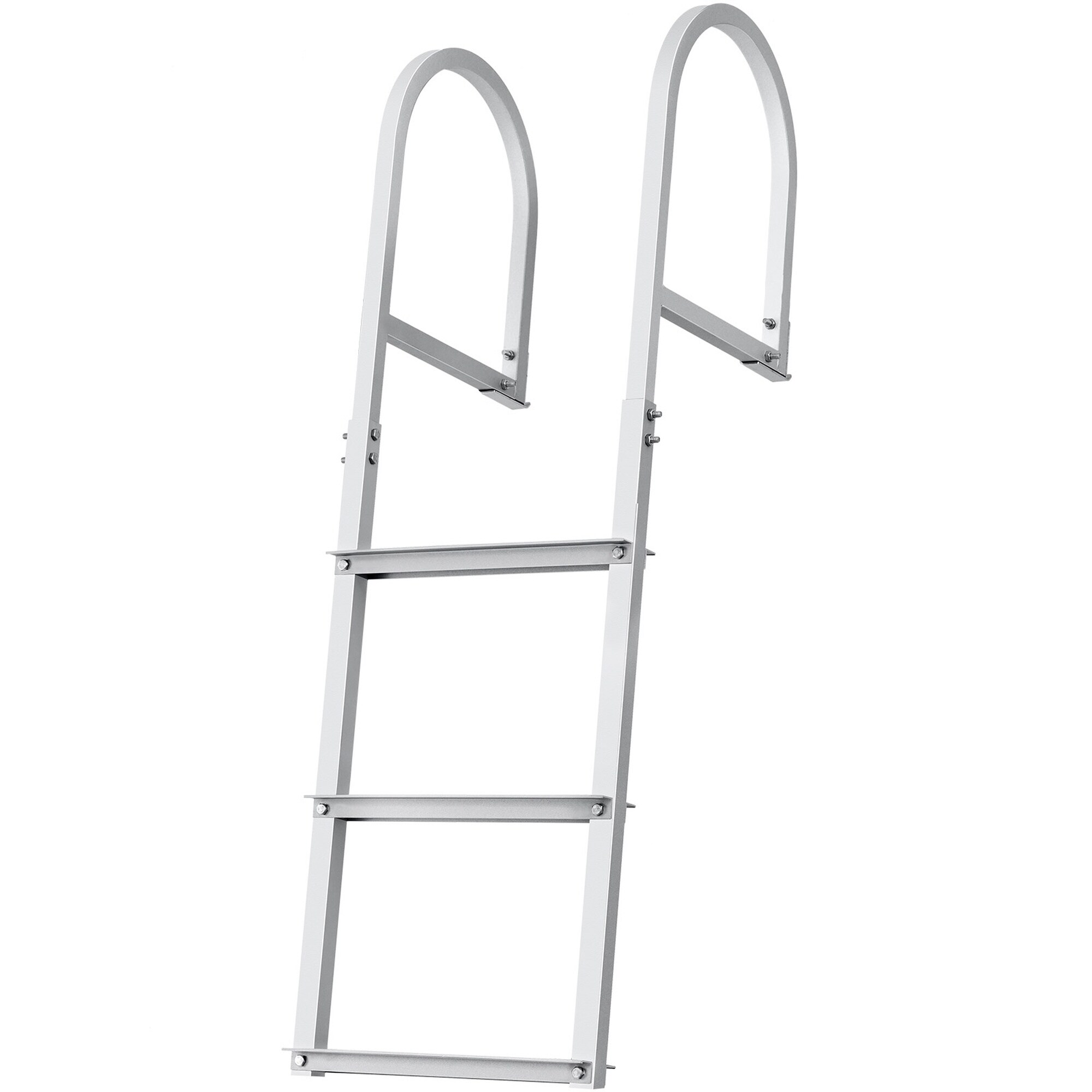 Numhew 35.63in L 15.94in W 3-Step Silver Removable Aluminum Dock Ladder