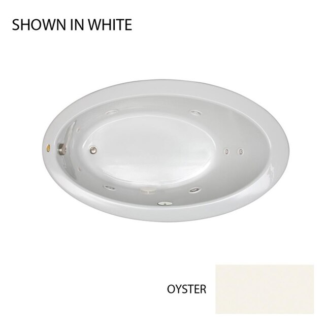 RIVA 66 in. x 38 in. Acrylic Oval Drop-in Whirlpool Bathtub in White RIVA 66 in. x 38 in. Acrylic Oval Drop-in Whirlpool Bathtub in White