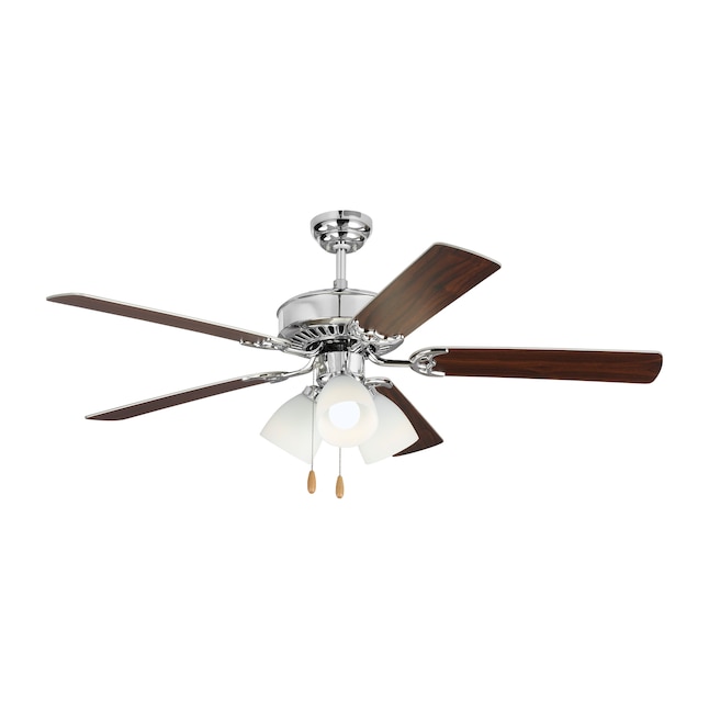 Monte Carlo Haven 52 In Chrome Led, Monte Carlo Ceiling Fans Without Lights