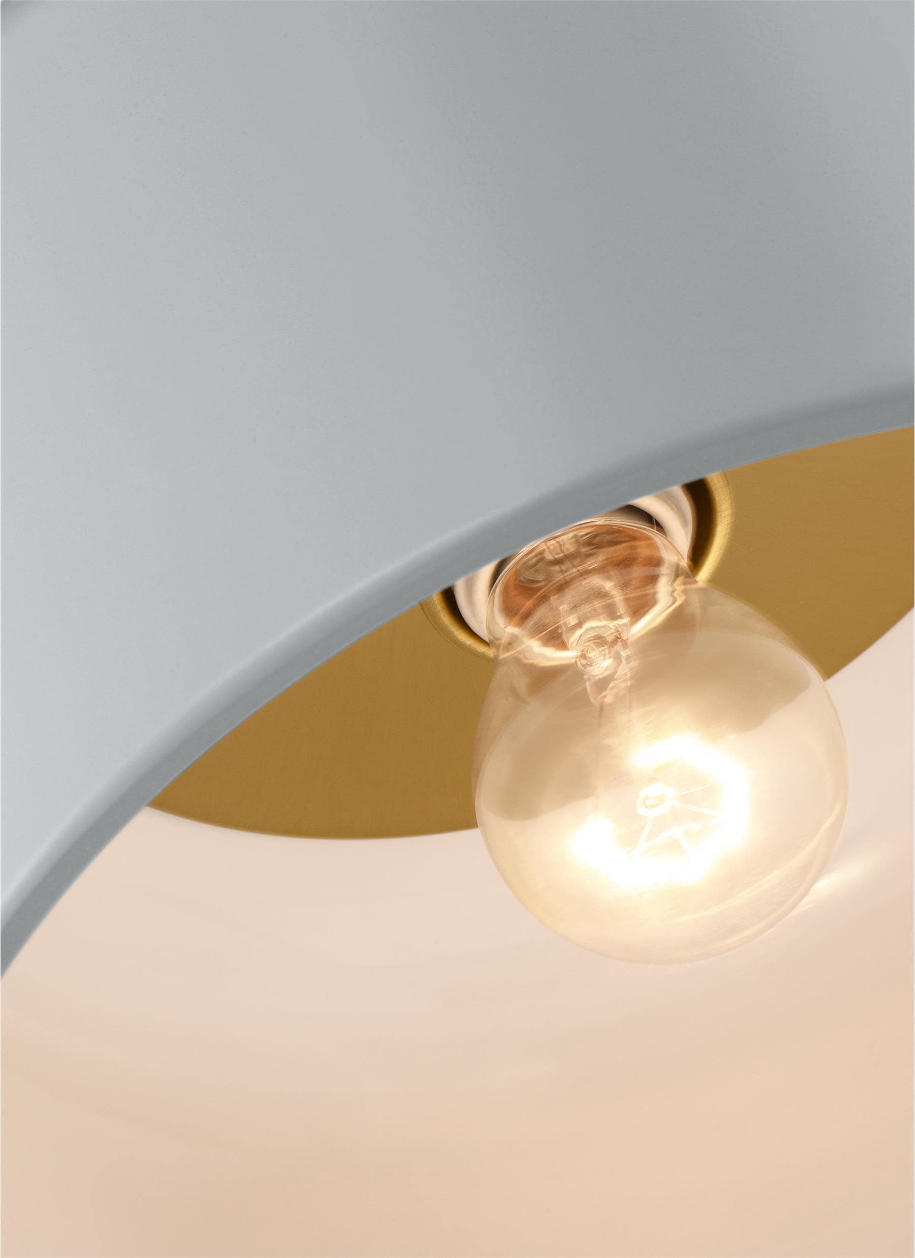 Matte Grey Brass LED Indoor/Outdoor Flush Mount Light