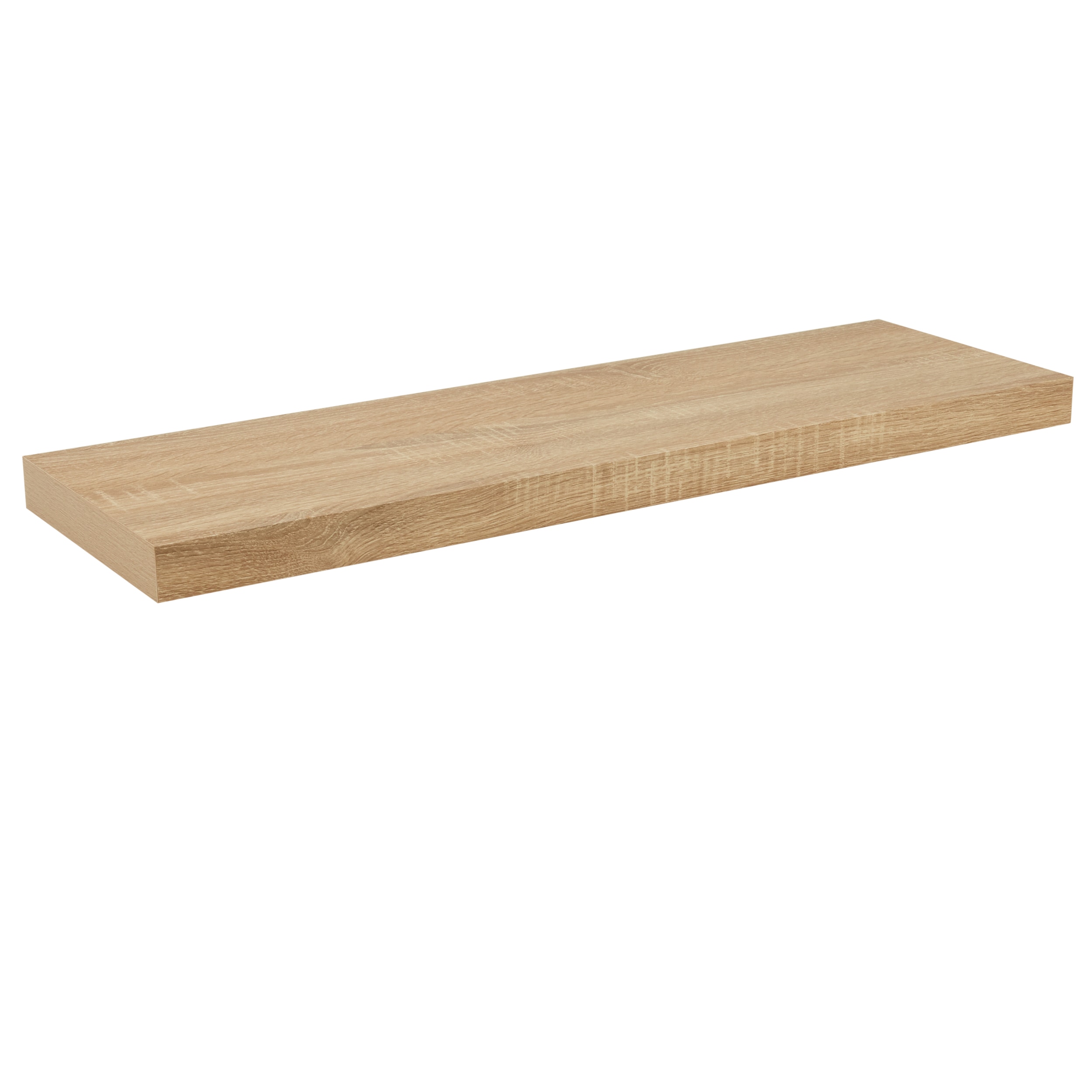 Home Basics Oak Wood Floating Shelf 30.25-in L x 9.5-in D (1 Decorative  Shelf)