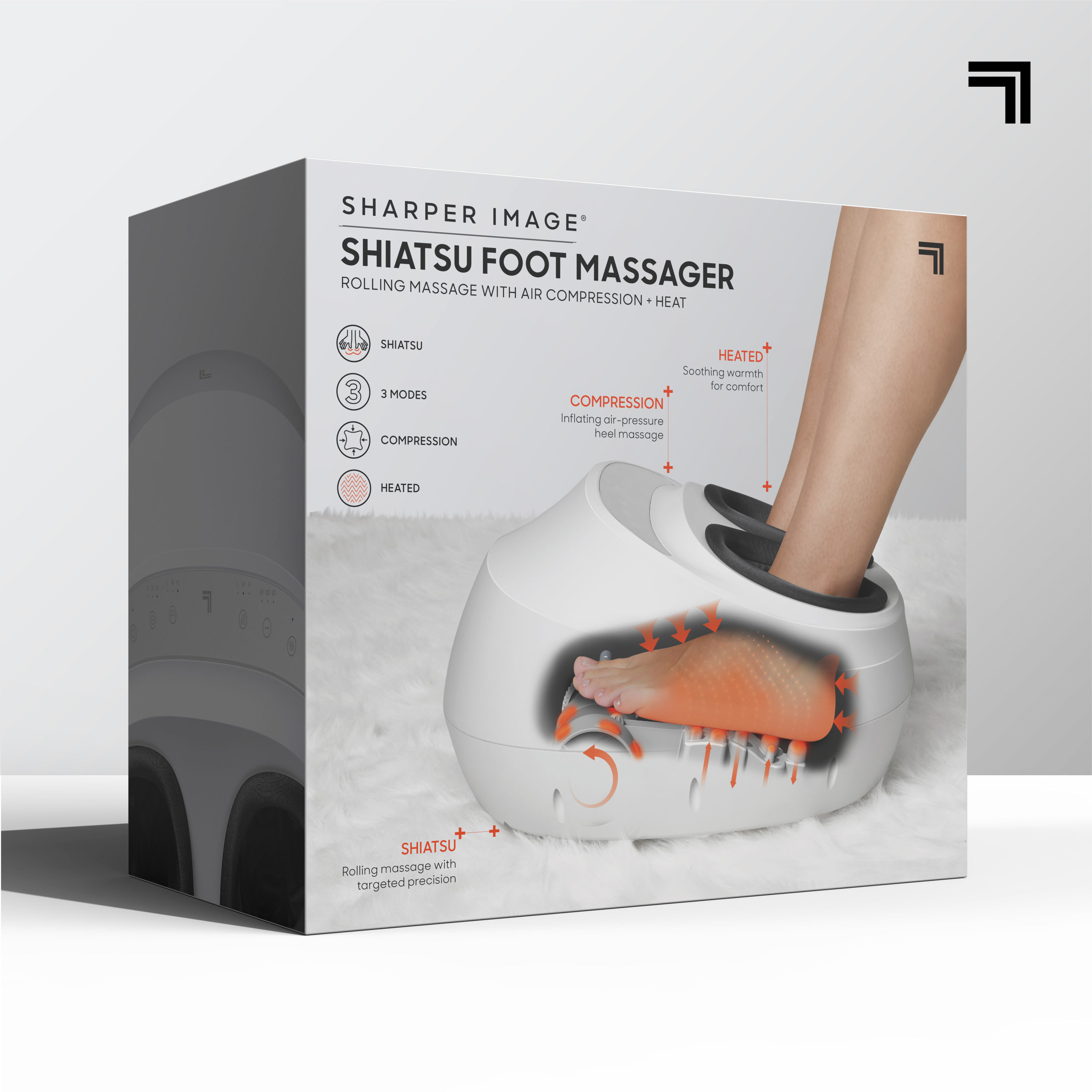 Sharper image outlet heated foot pillow