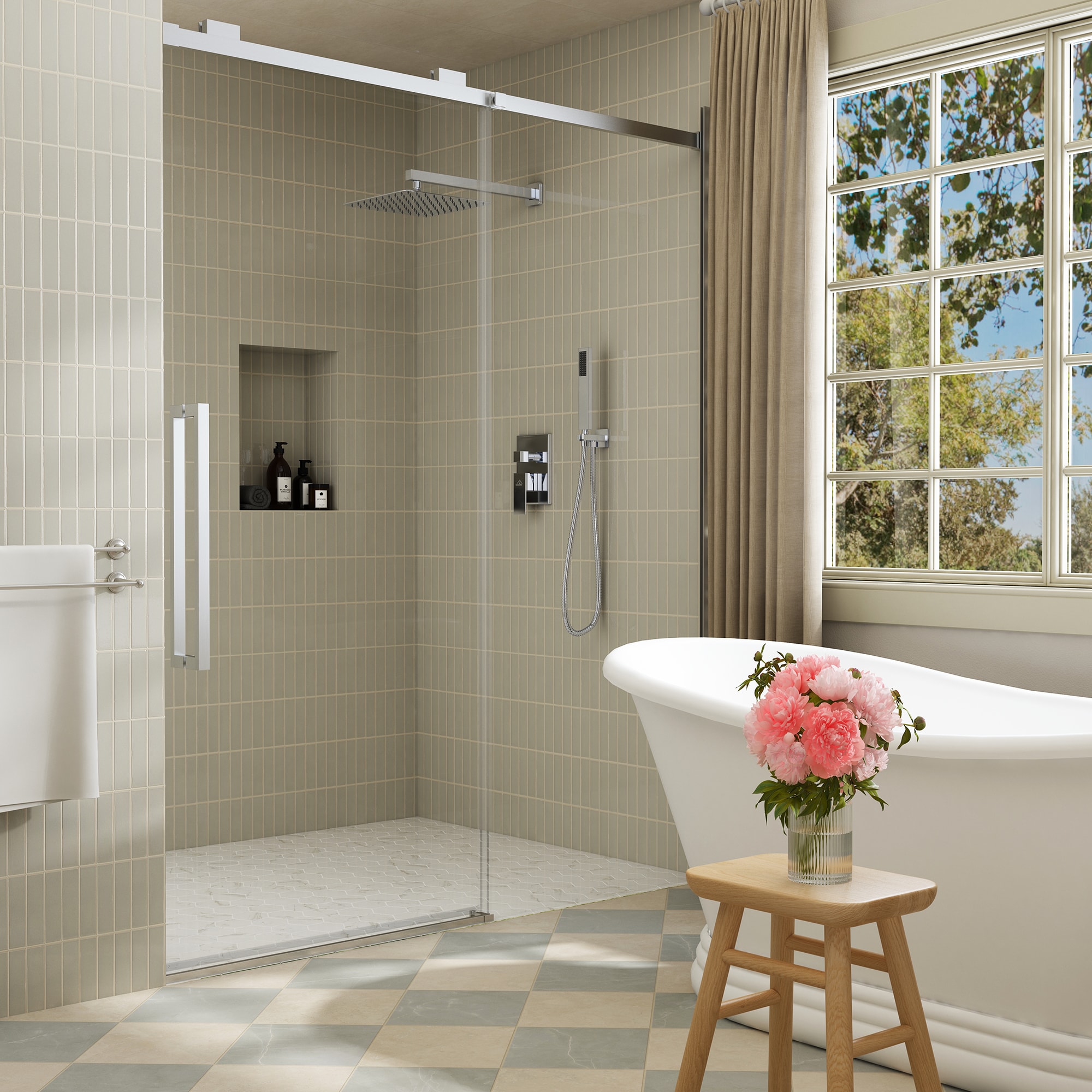 CASAINC M6066-A-10-CP Showerhead-Bar-Panels - View #2