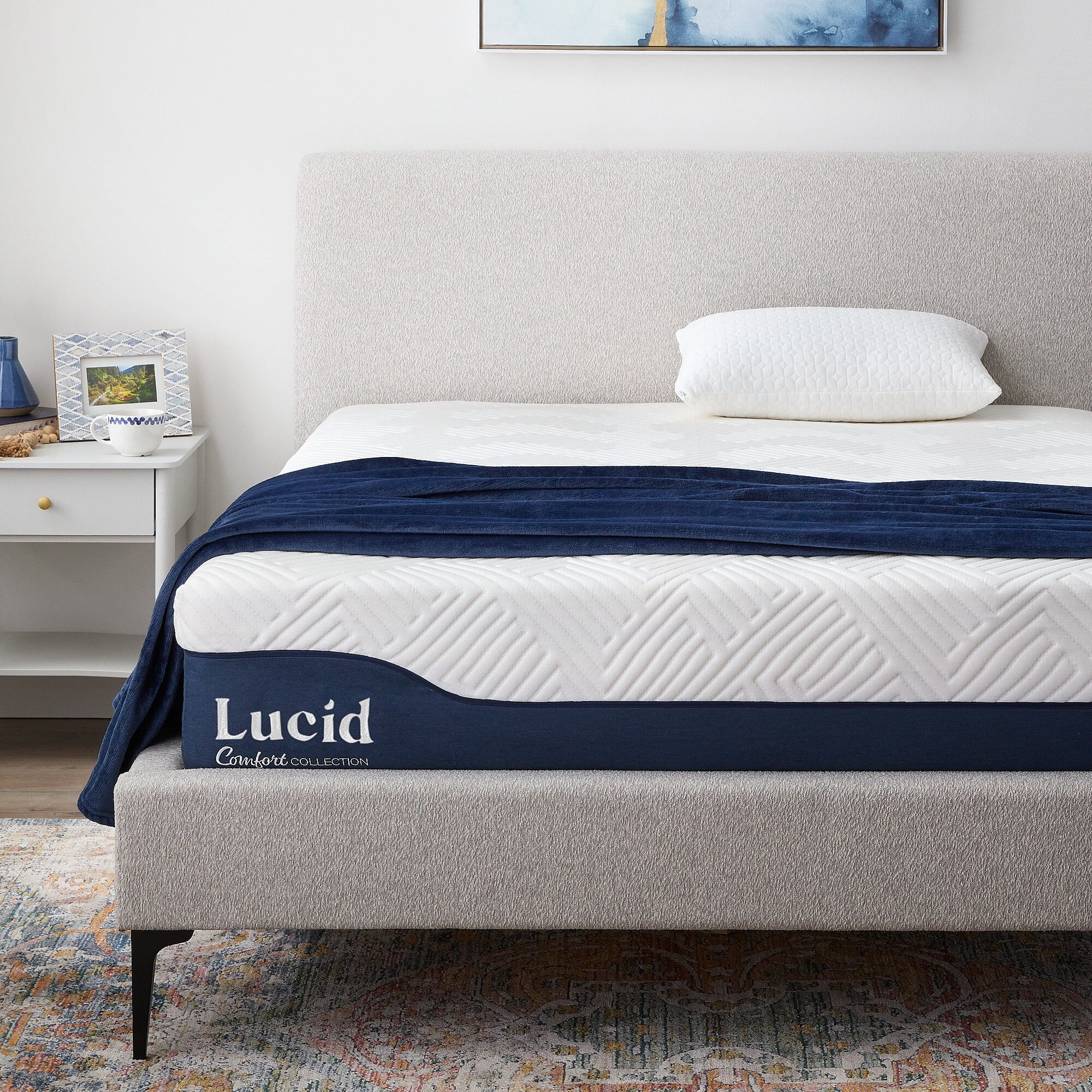 lucid gel and aloe vera hybrid mattress