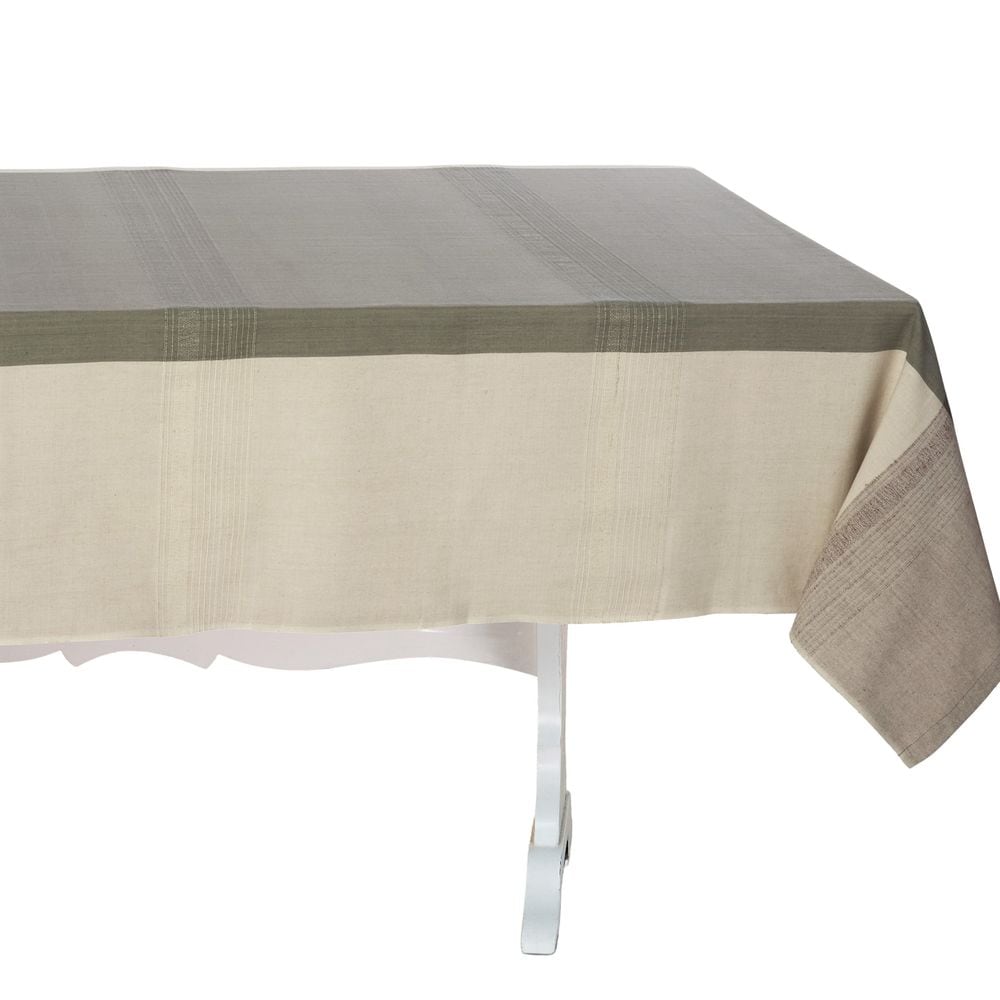 Sustainable Threads Ecoloom Handwoven Cotton Tablecloth