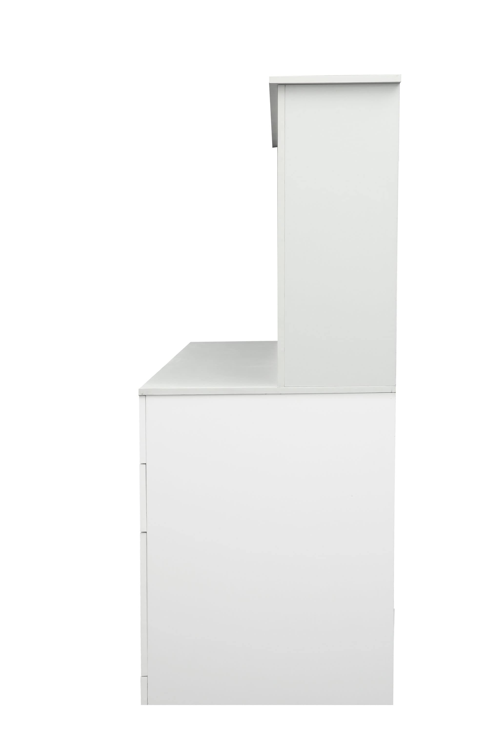 GZMR Computer Desk 57.56-in White Modern/Contemporary Computer