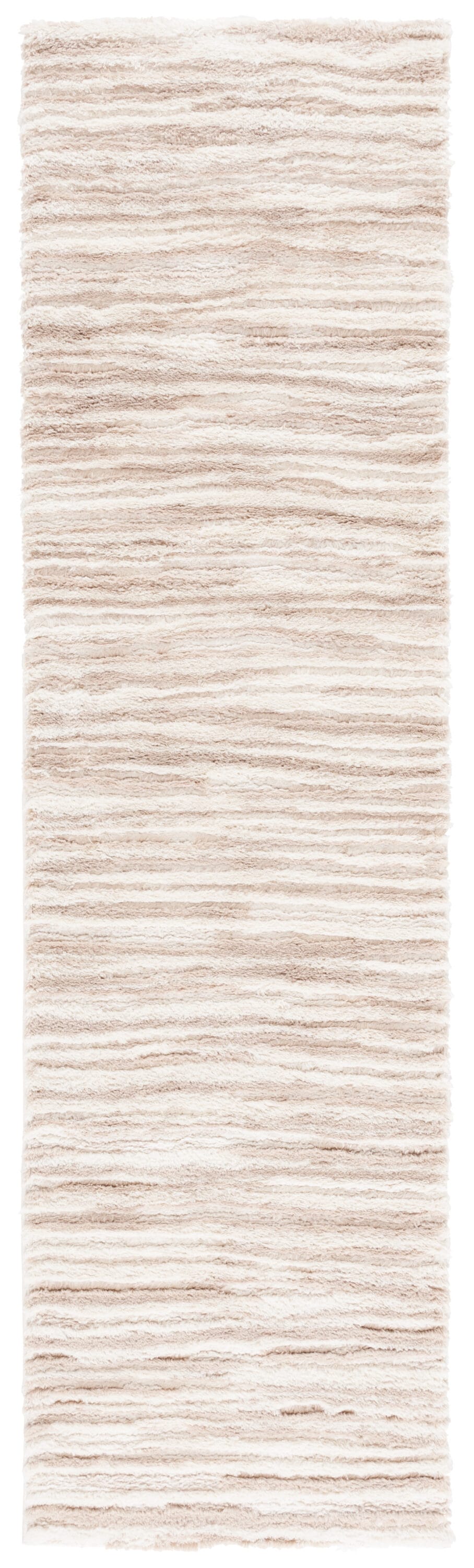 Safavieh STE908B-28 2 x 8 (ft) Loomed Polyester Ivory/Beige Rectangular Indoor Stripe Mid-Century Modern Runner rug