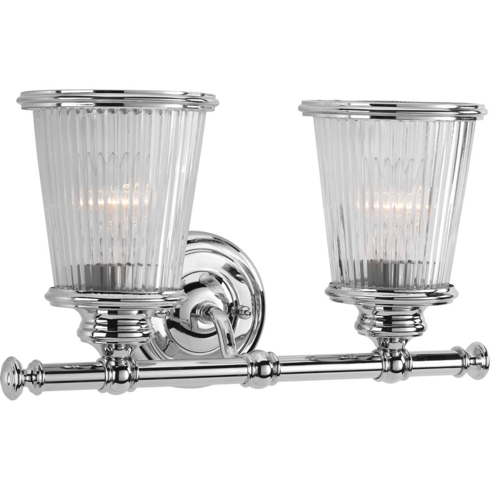 Progress Lighting P2170-15 Radiance 2-Light Polished Chrome Transitional Vanity Light