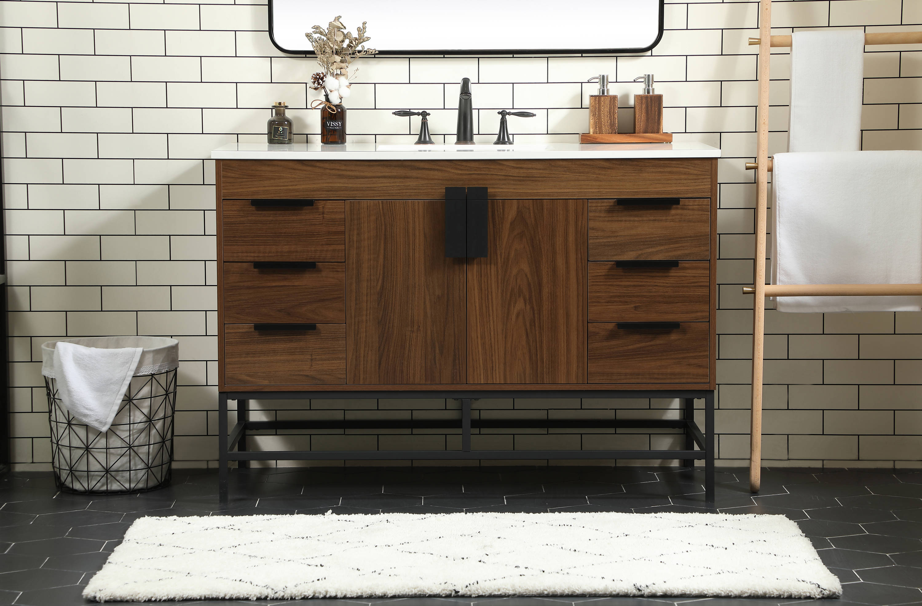 Elegant Decor HF1464W48MWT Bath-Vanity-Combo - View #2