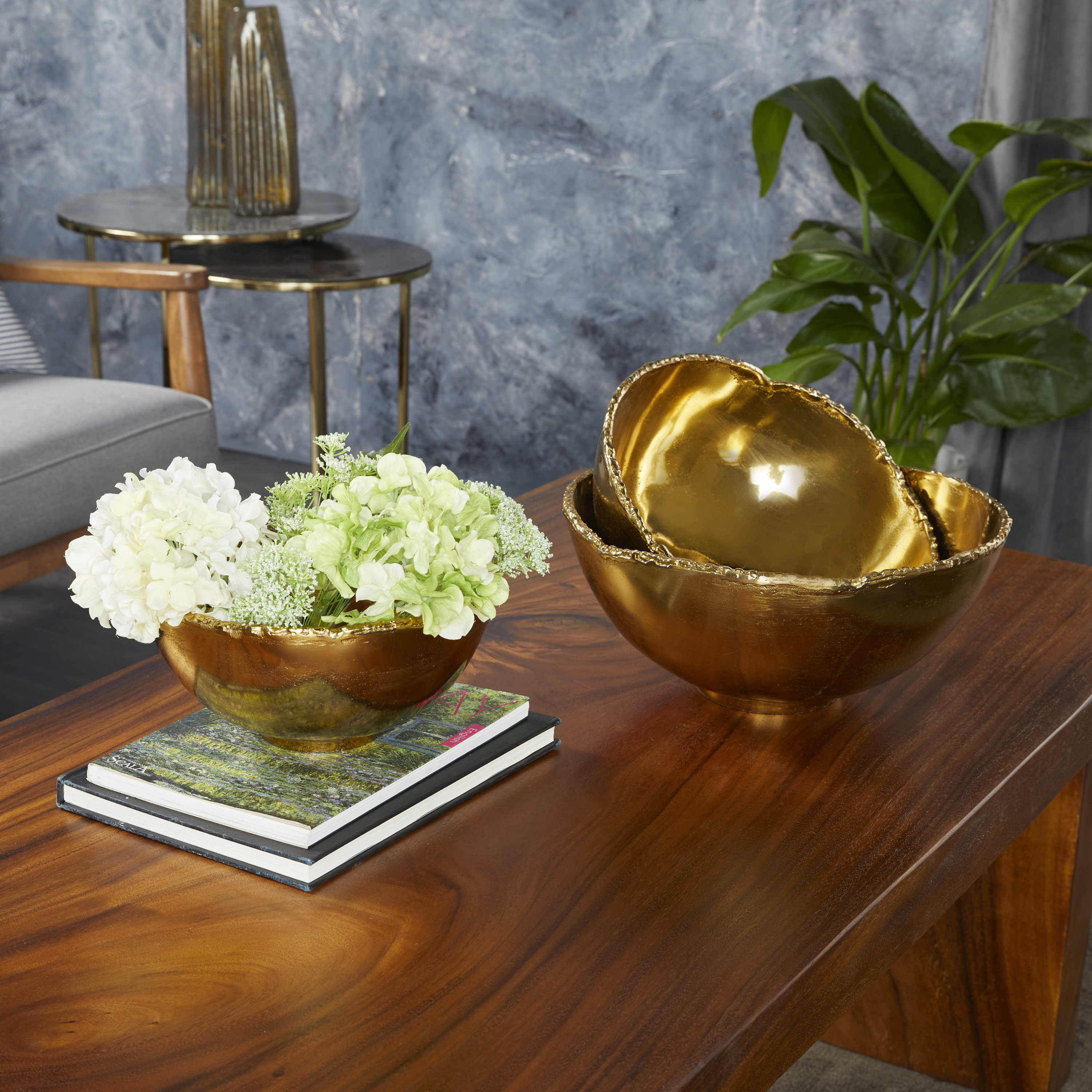 Grayson Lane 2-Pack Gold Metal Modern Decorative Bowl in the Decorative  Accessories department at