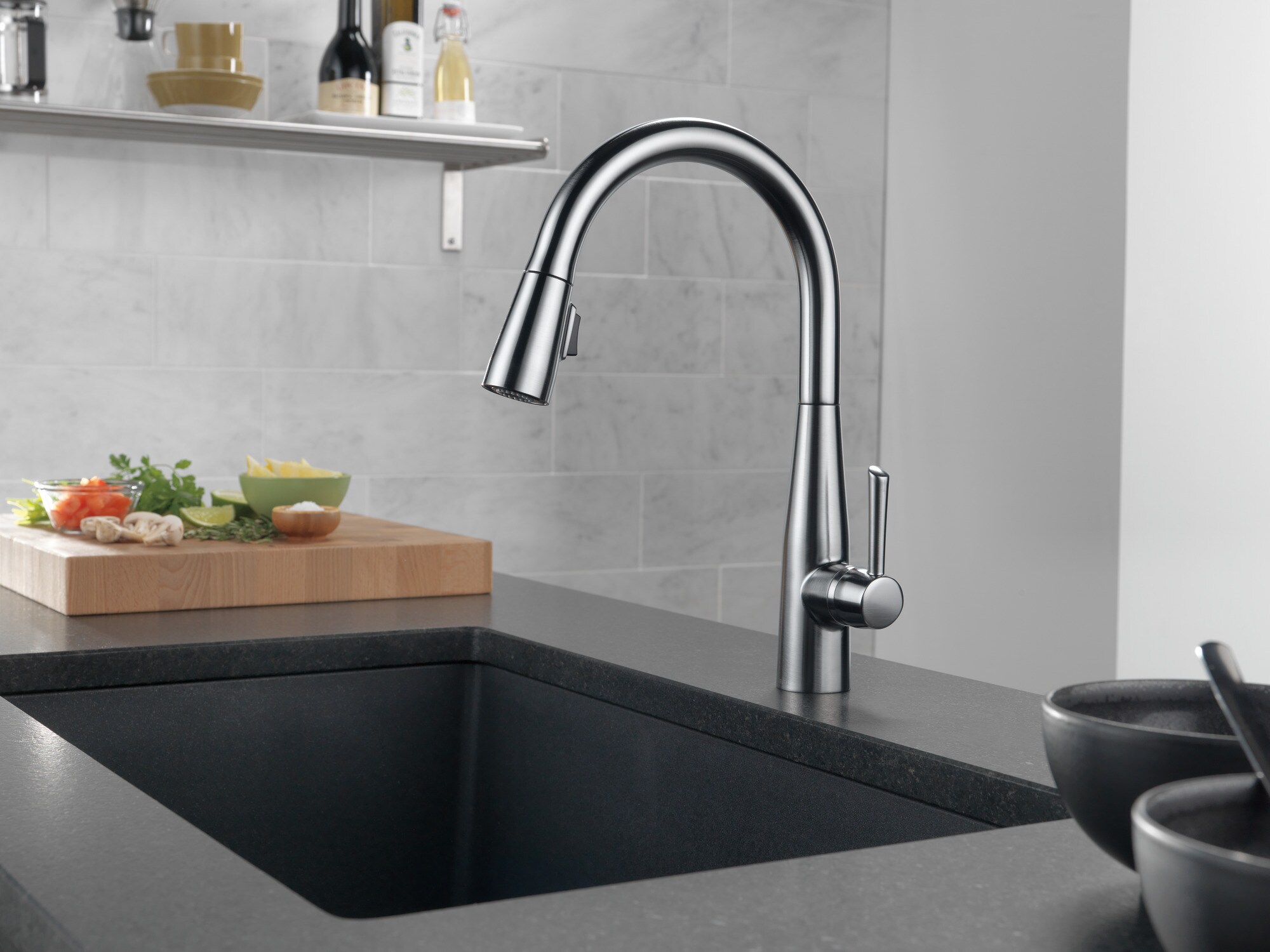 Arctic Stainless Steel Pull-Down Single Handle Kitchen Faucet