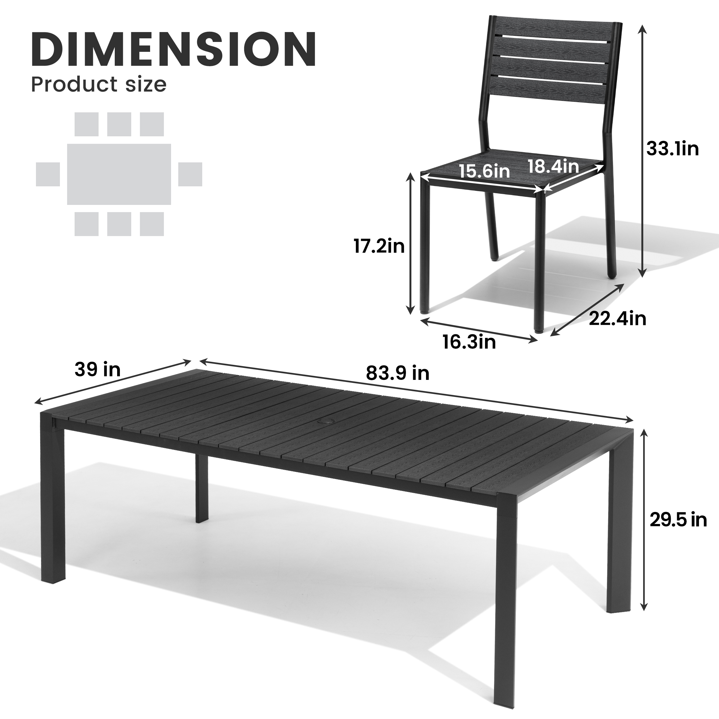 Crestlive Products CL-TD6237BLK210-9 Patio-Dining-Sets - View #3