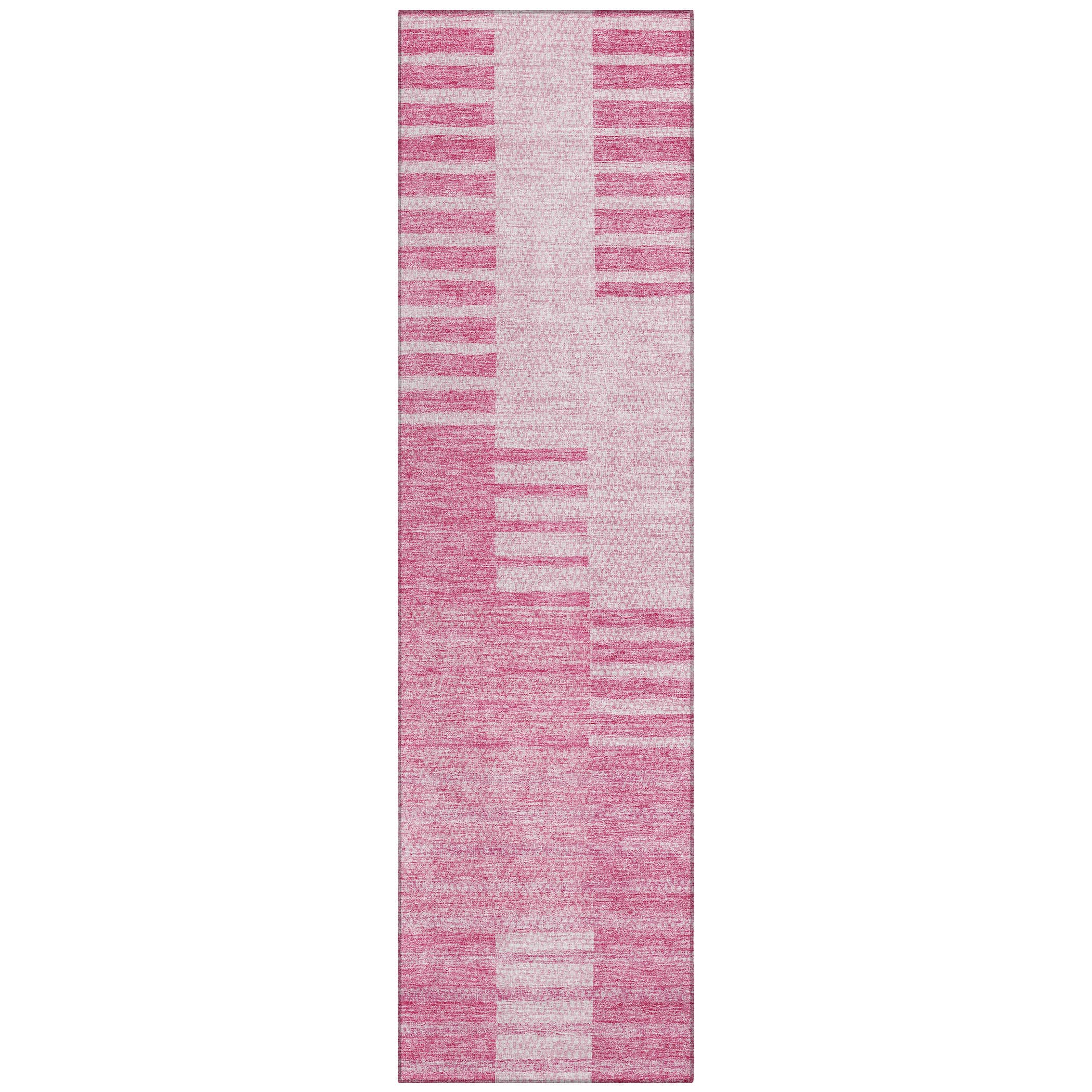 Addison Rugs ACN686PI2X8 Chantille ACN686PI 2 x 7 (ft) Polyester Pink Rectangular Indoor/Outdoor Geometric Machine washable Area rug