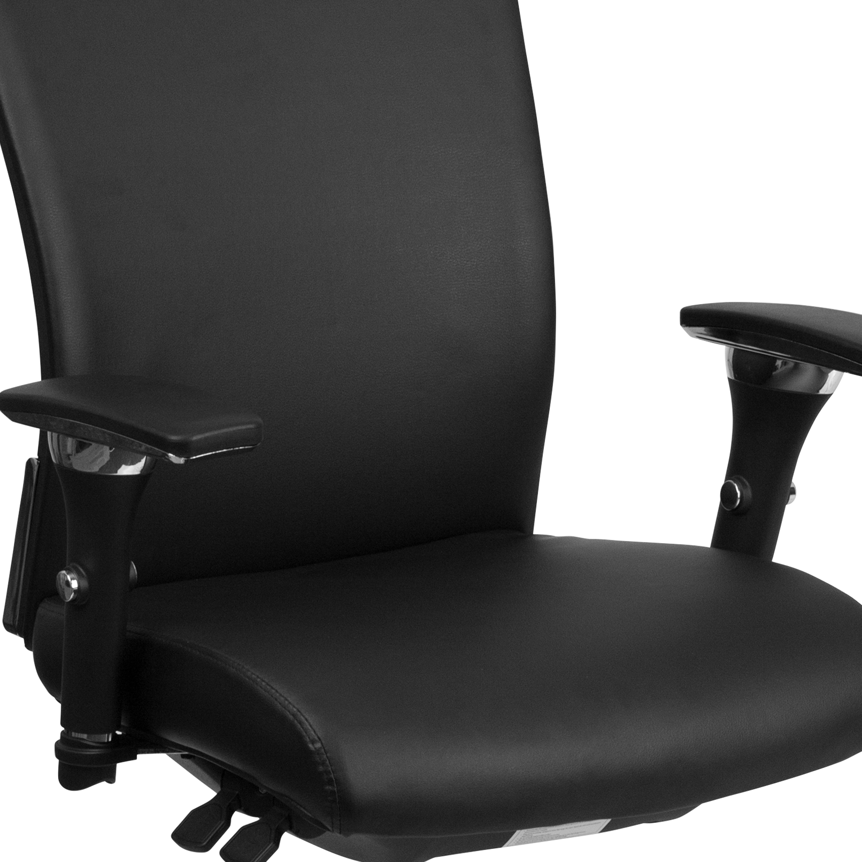 ErgoFlex Mid-Back Executive Black LeatherSoft Adjustable Swivel Chair