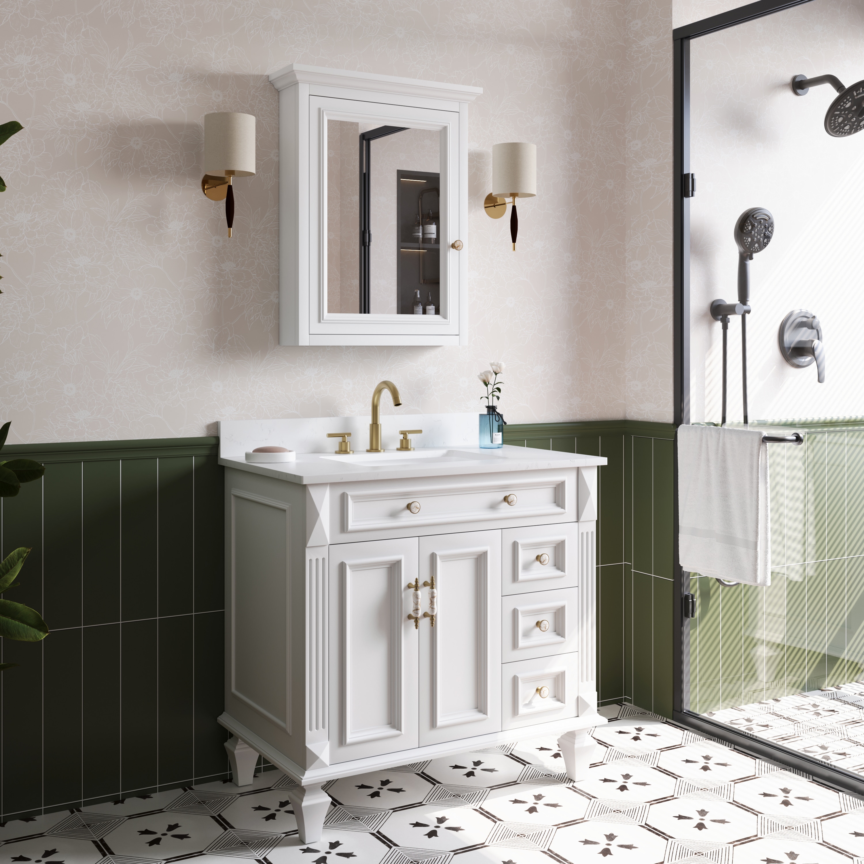 CALVON ZUBH-WT2430 Bathroom-Medicine-Cabinets - View #2