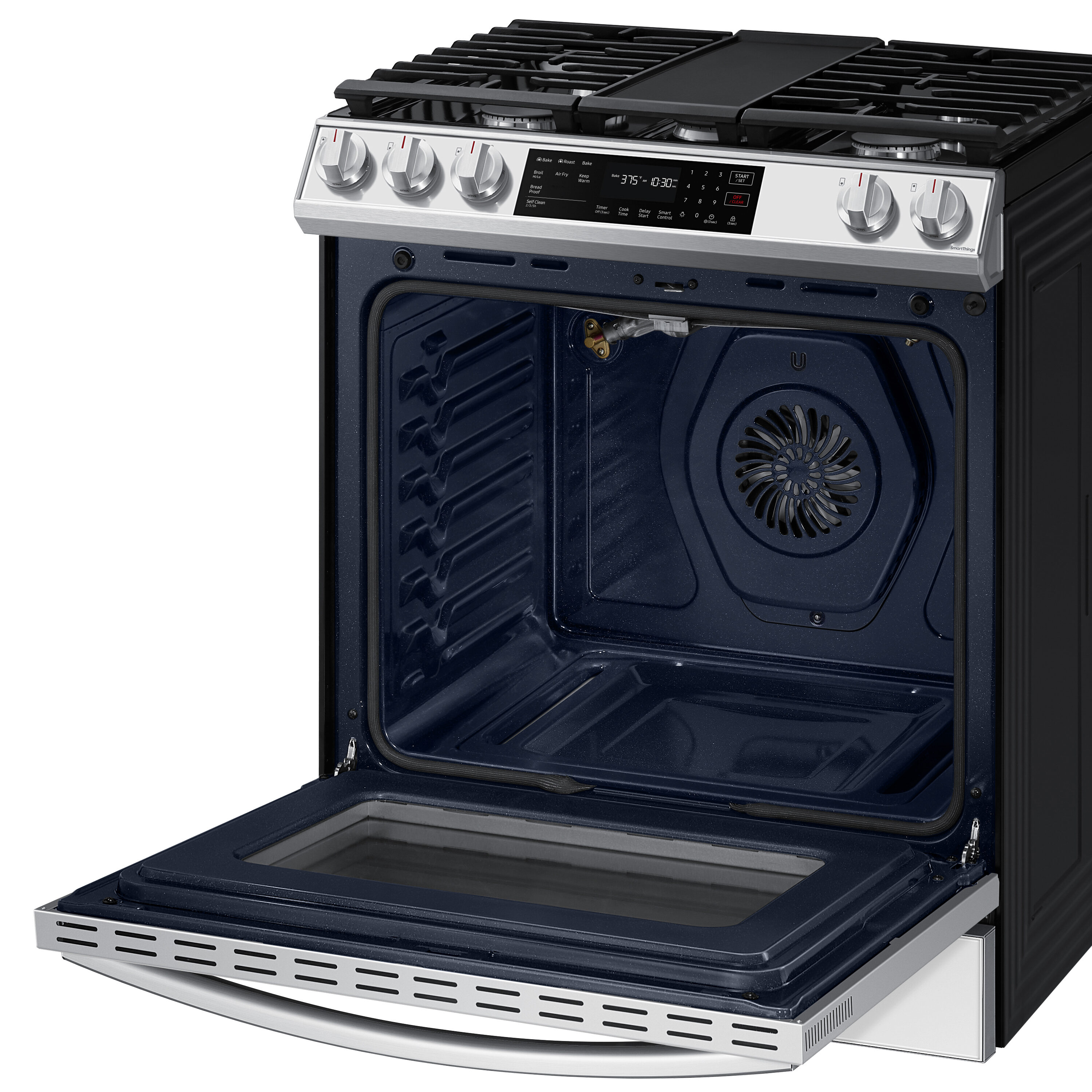 6.3 cu ft. Smart Slide-in Gas Range with Flex Duo™, Smart Dial & Air Fry in  Black Stainless Steel Ranges - NY63T8751SG/AA