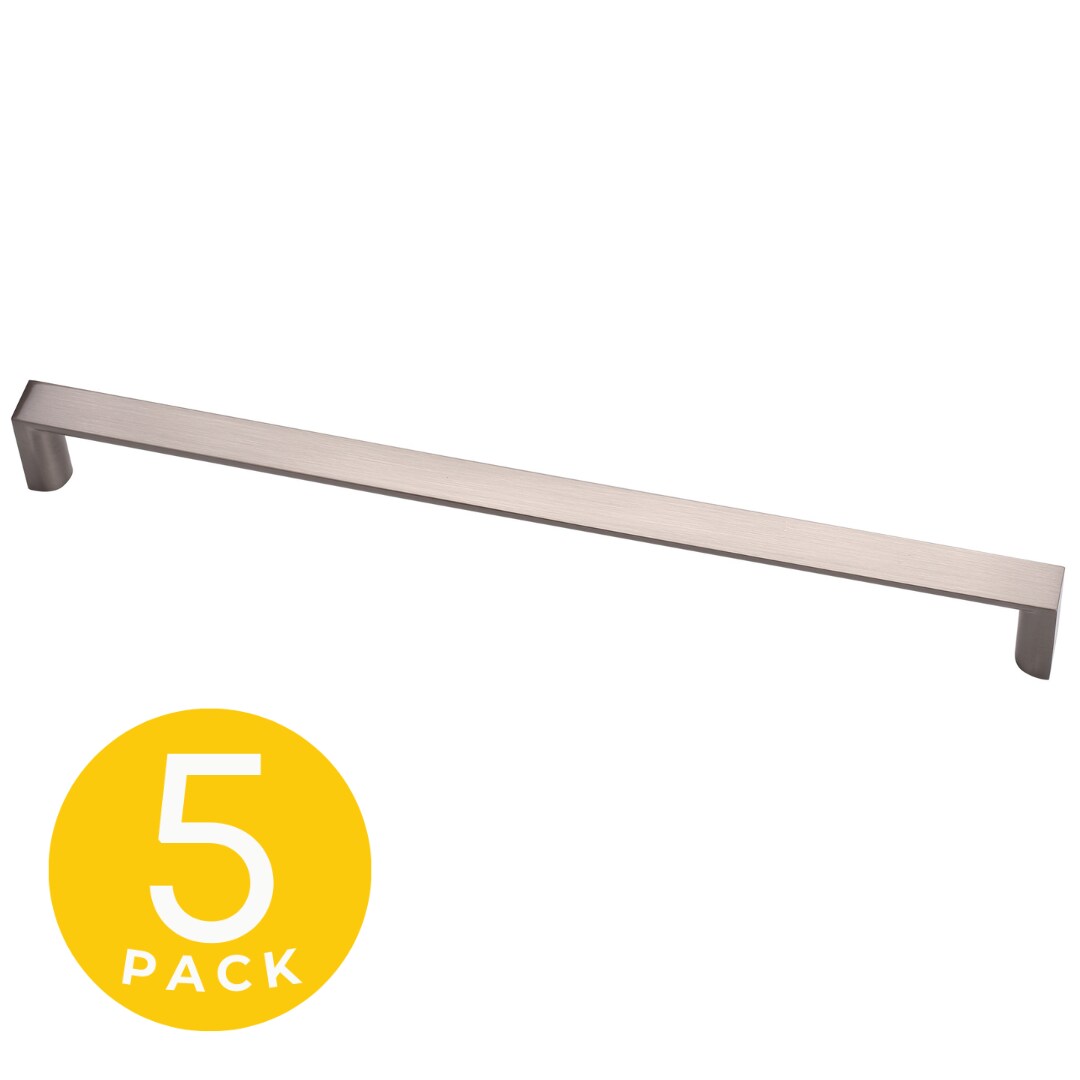 Sapphire SP-2042C-128-SN-5 Solar 5-in , 128mm Center to Center Satin nickel Rectangular Handle For Use on Appliances Drawer Pulls 5 -Pack