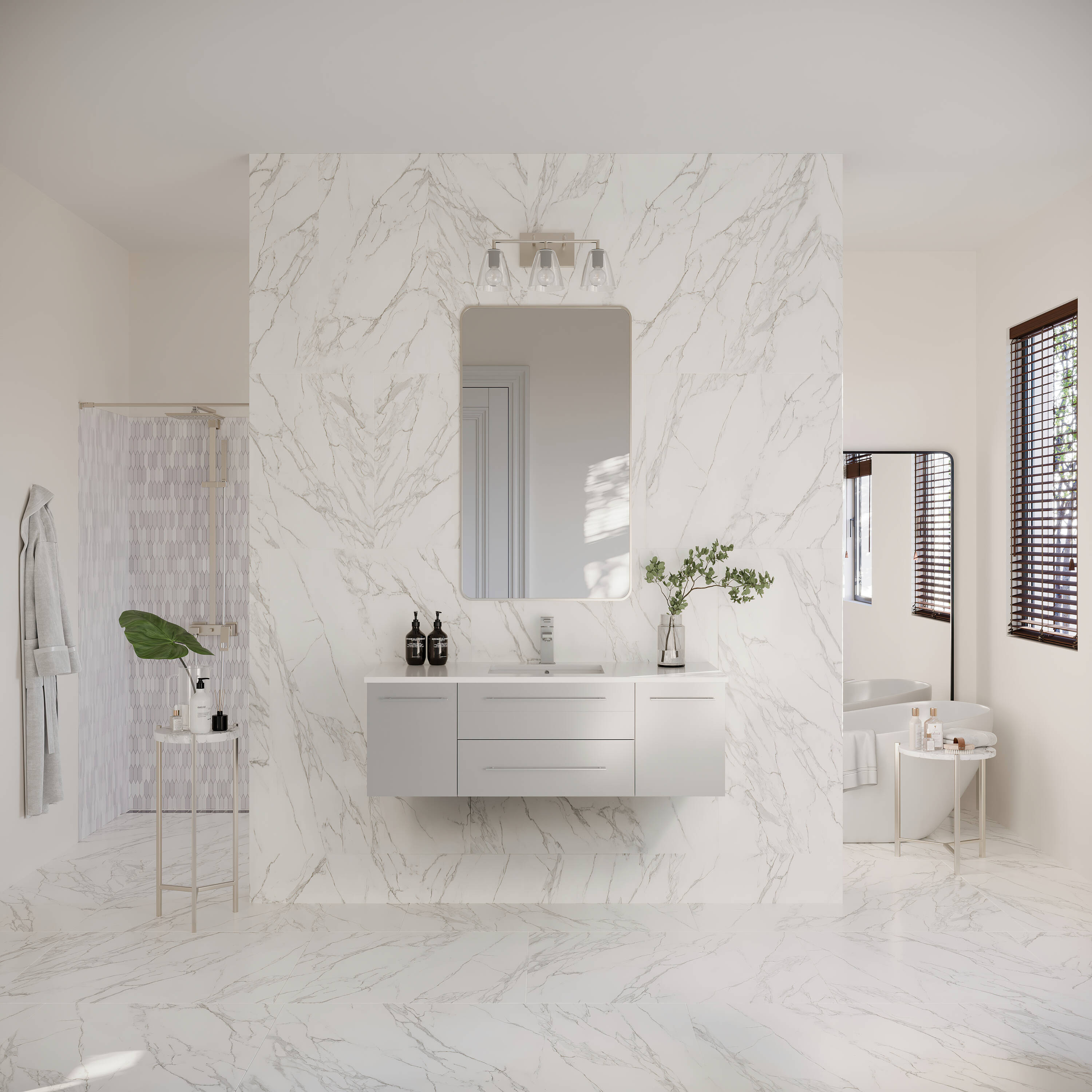Fresca FCB6148GR-UNS-CWH-U Bath-Vanity-Combo - View #5