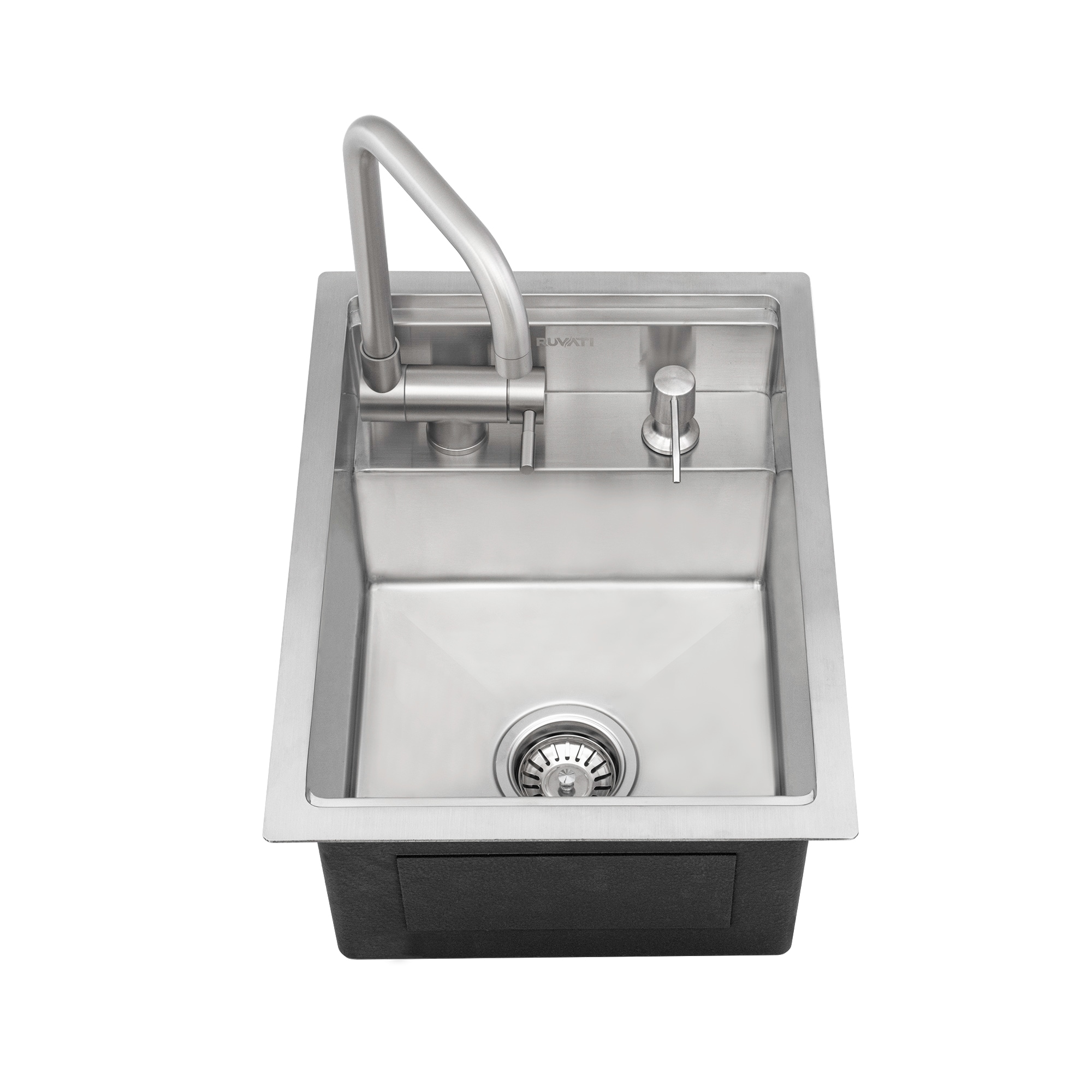 Ruvati RVH8272ST Undermount 20-in x 15-in Stainless steel Single bowl 16 -Gauge Kitchen Sink